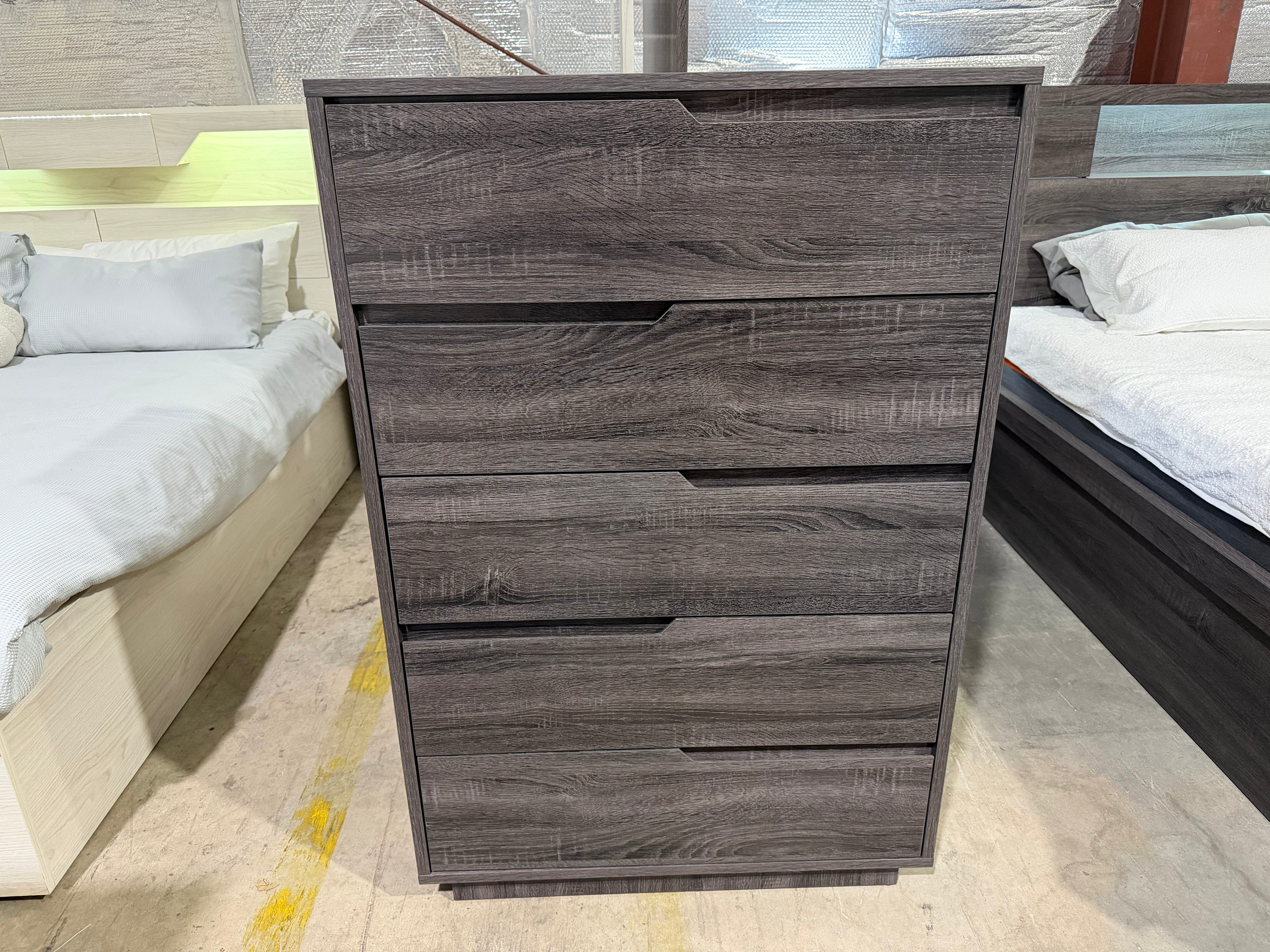 Vienna Tallboy in grey Bedroom Range
