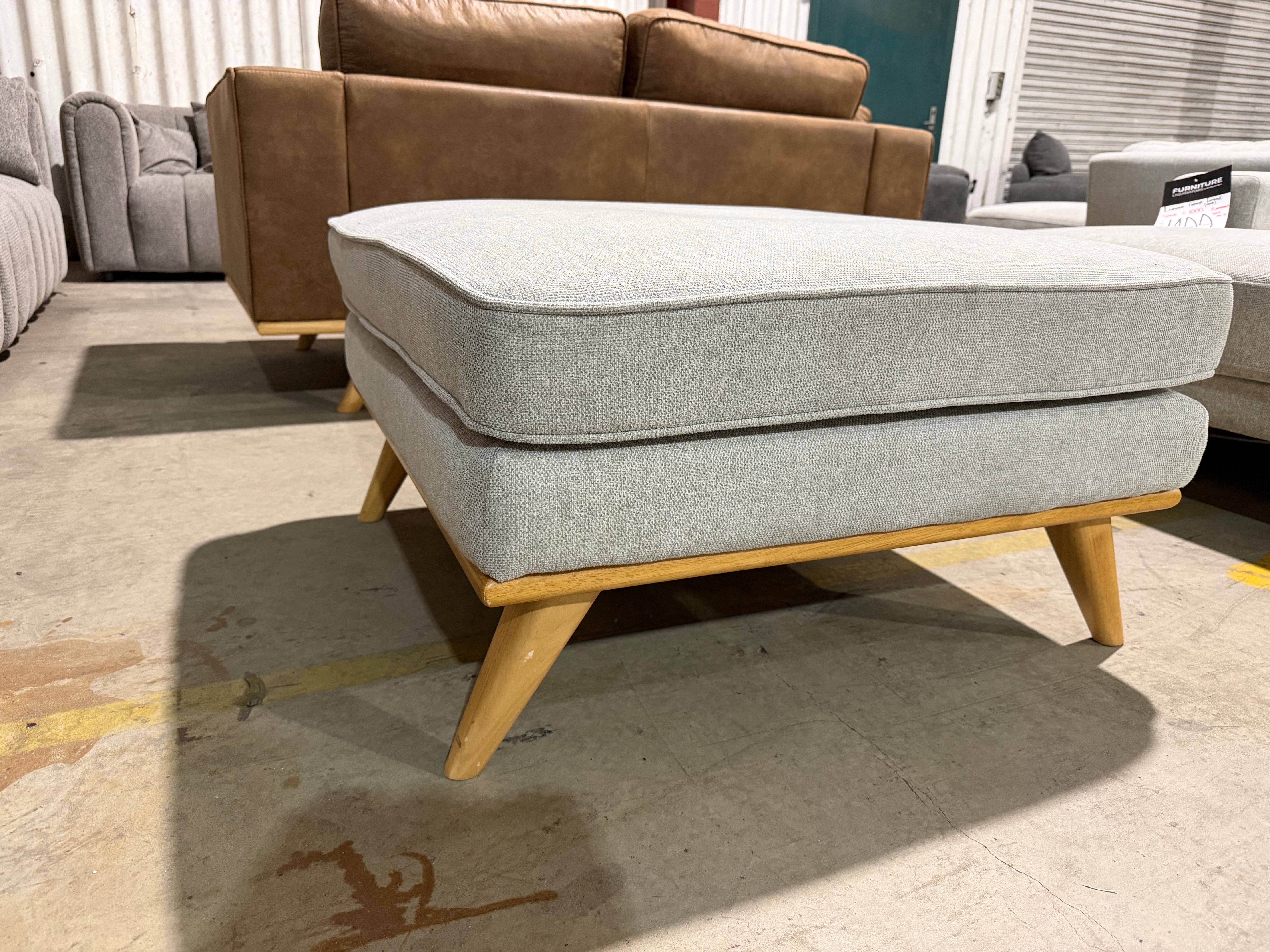 Talia Ottoman Lounge in Light Grey