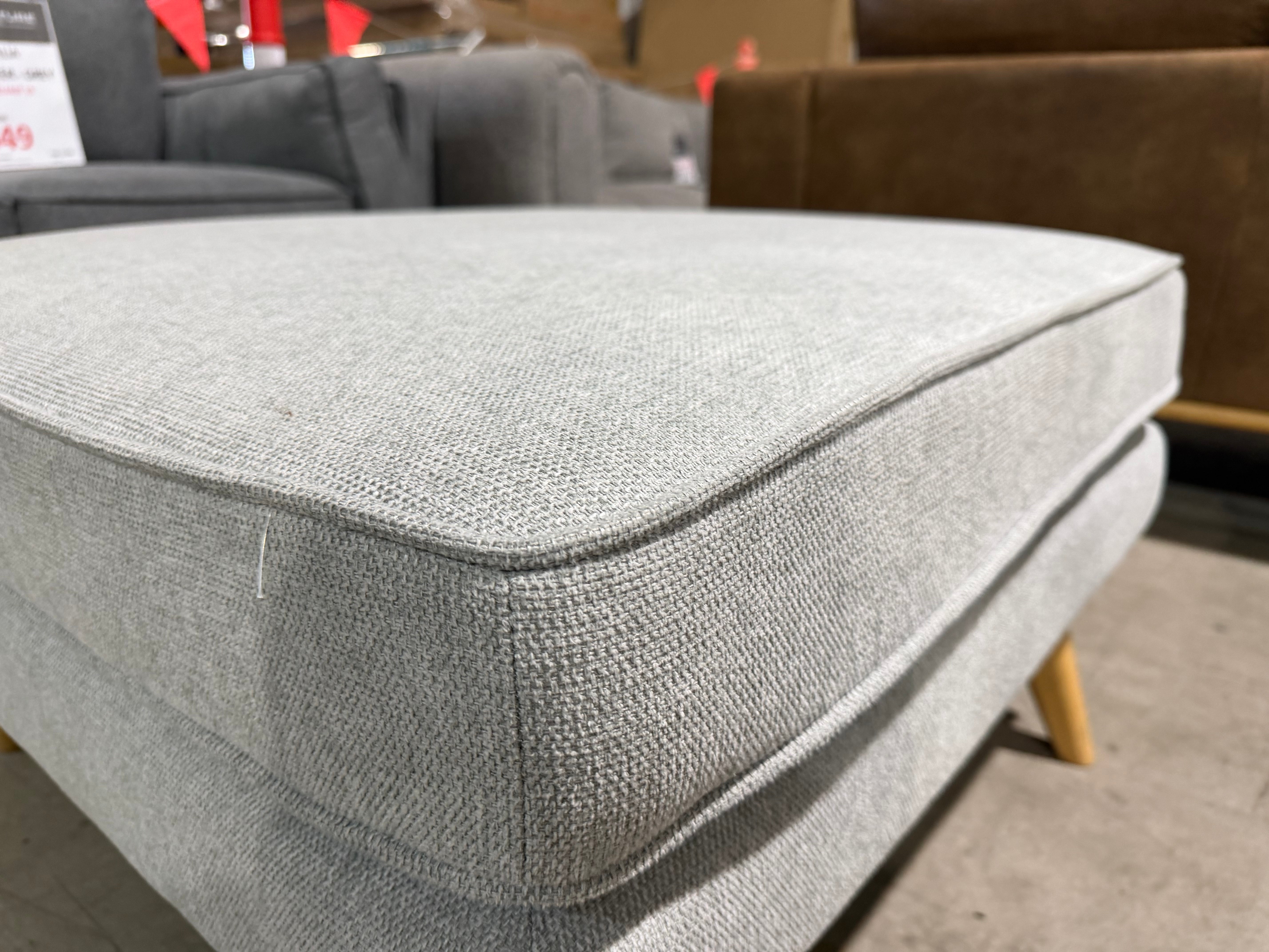 Talia Ottoman Lounge in Light Grey