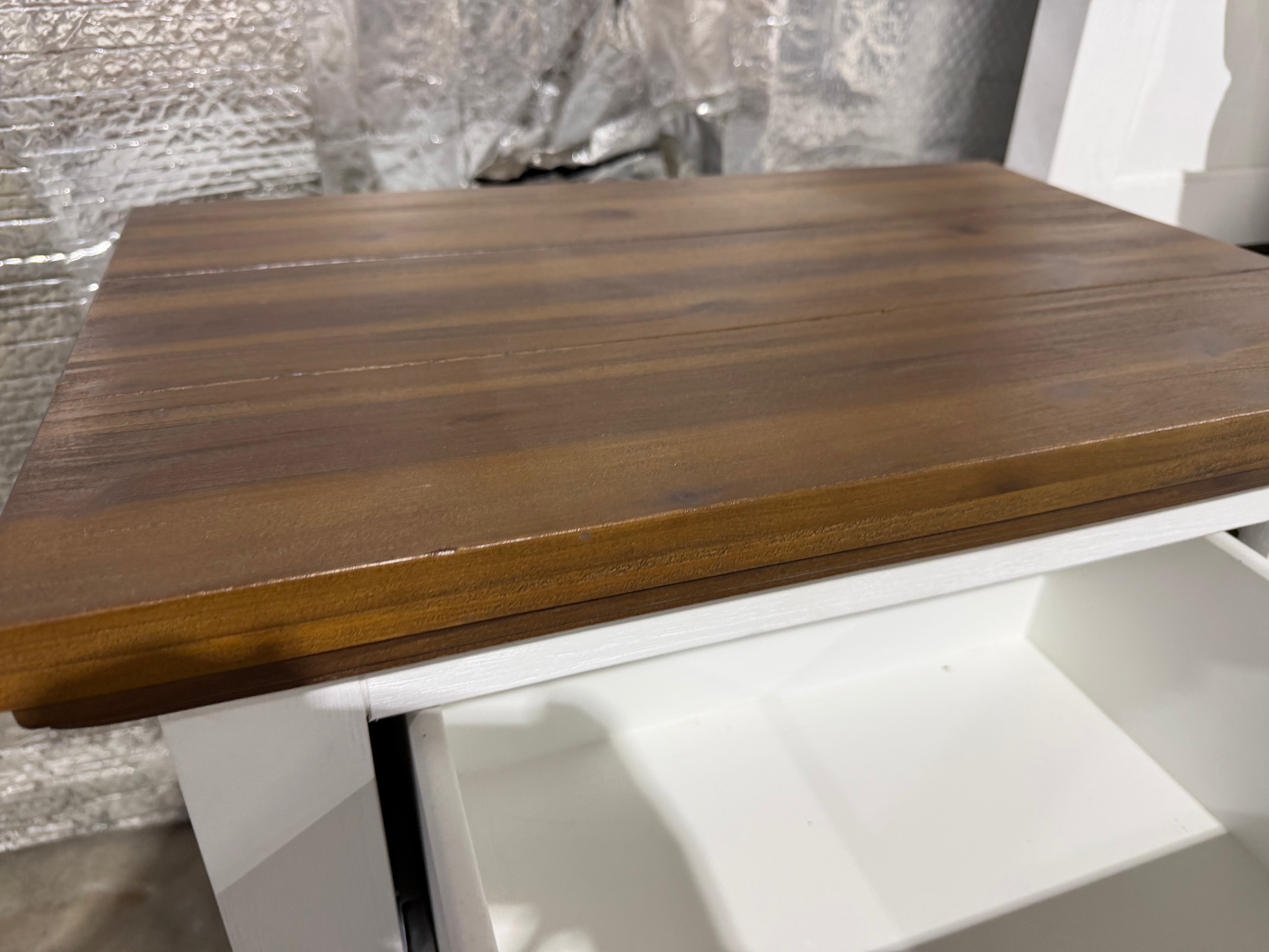 Hamptons bedside chest two tone finish