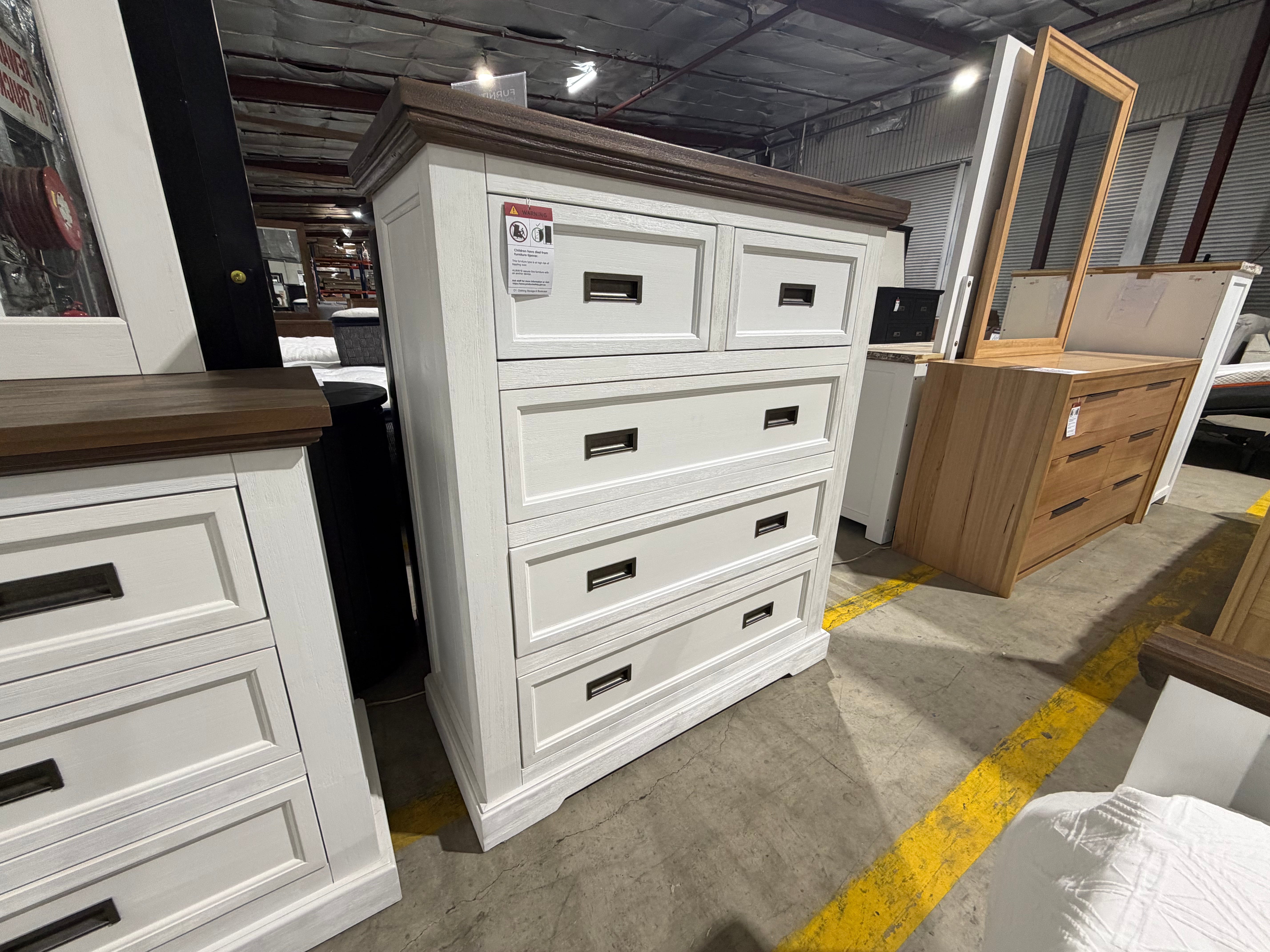 Hamptons Tall boy Two tone Finish