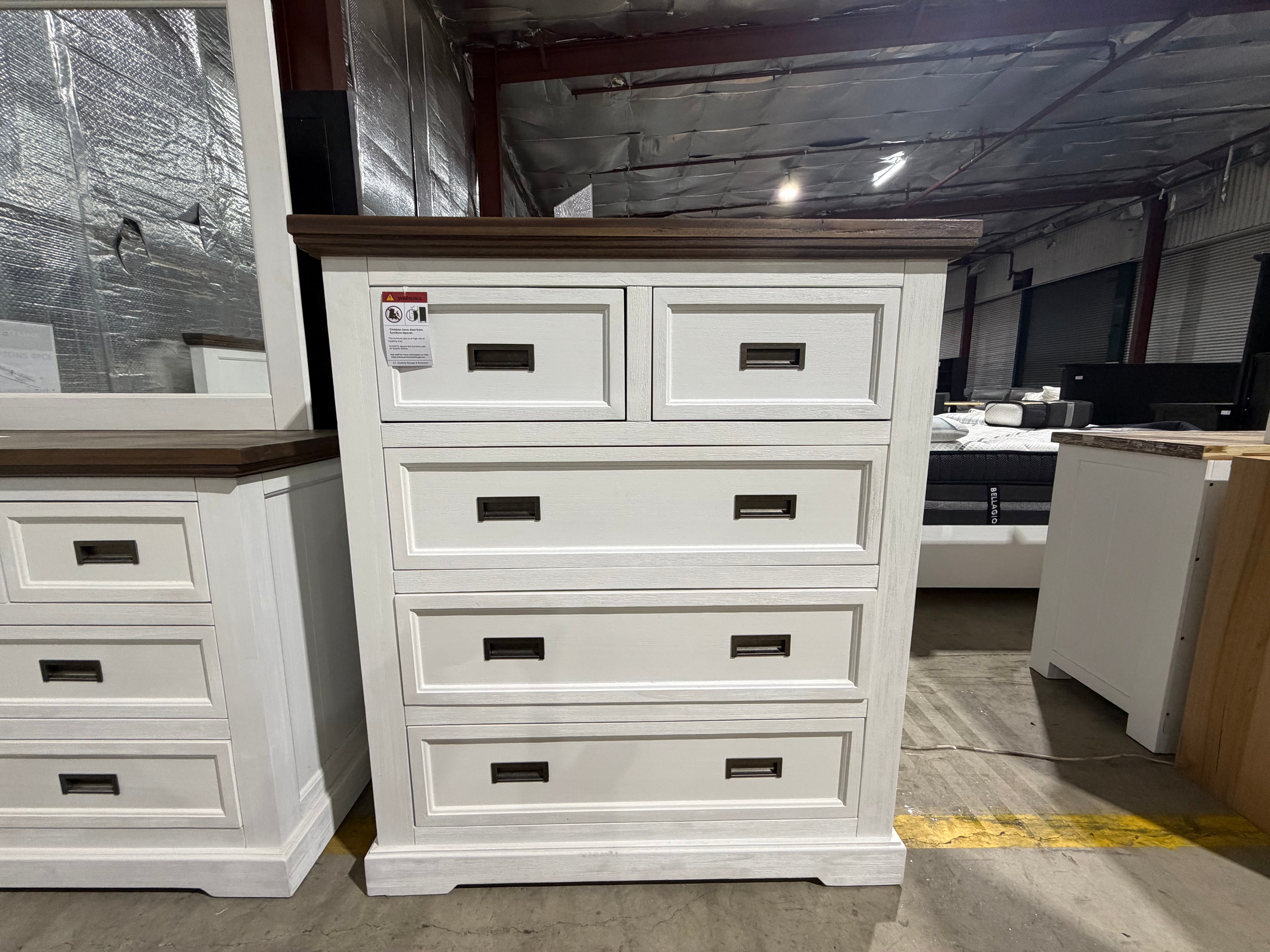 Hamptons Tall boy Two tone Finish