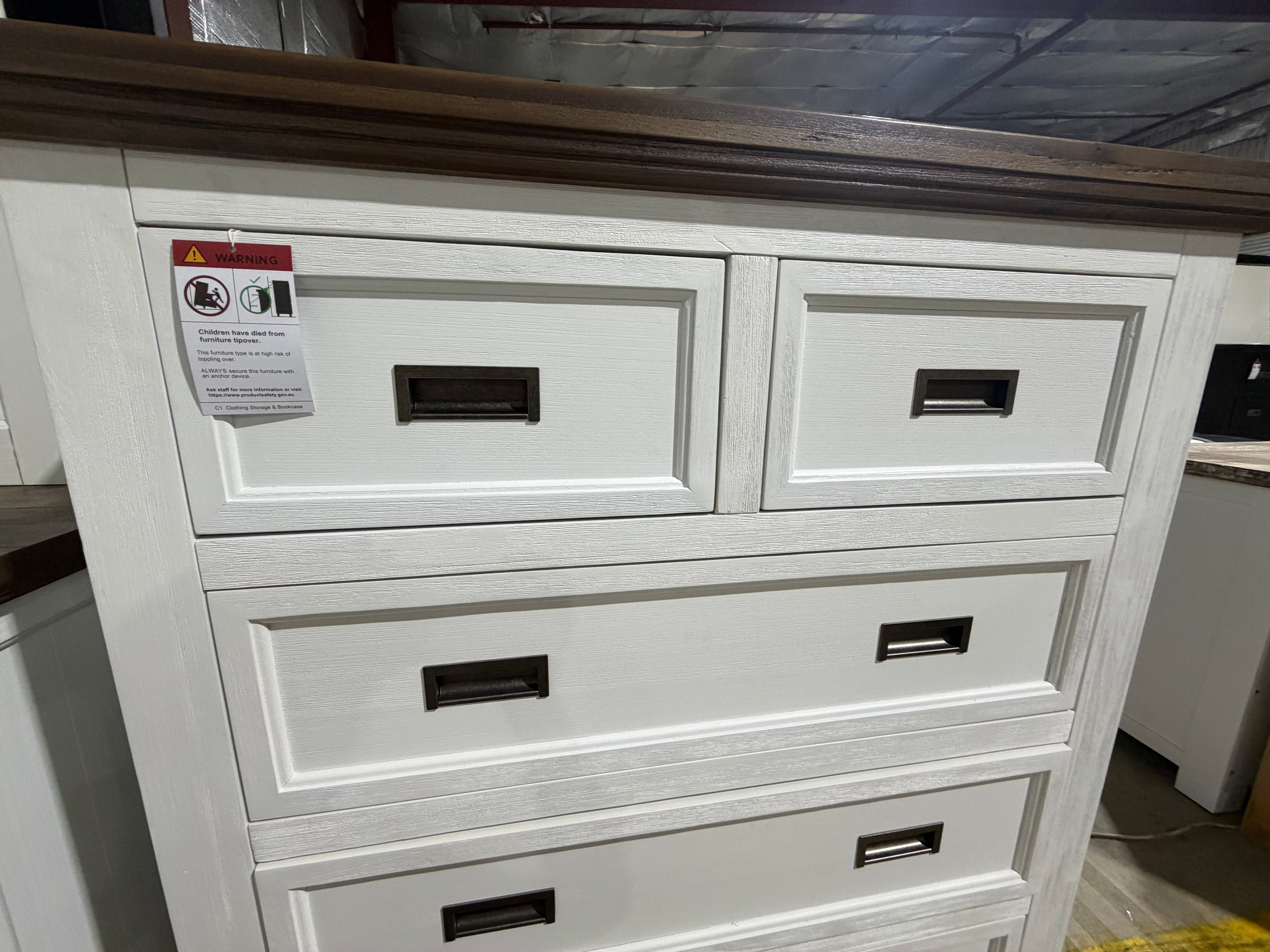 Hamptons Tall boy Two tone Finish