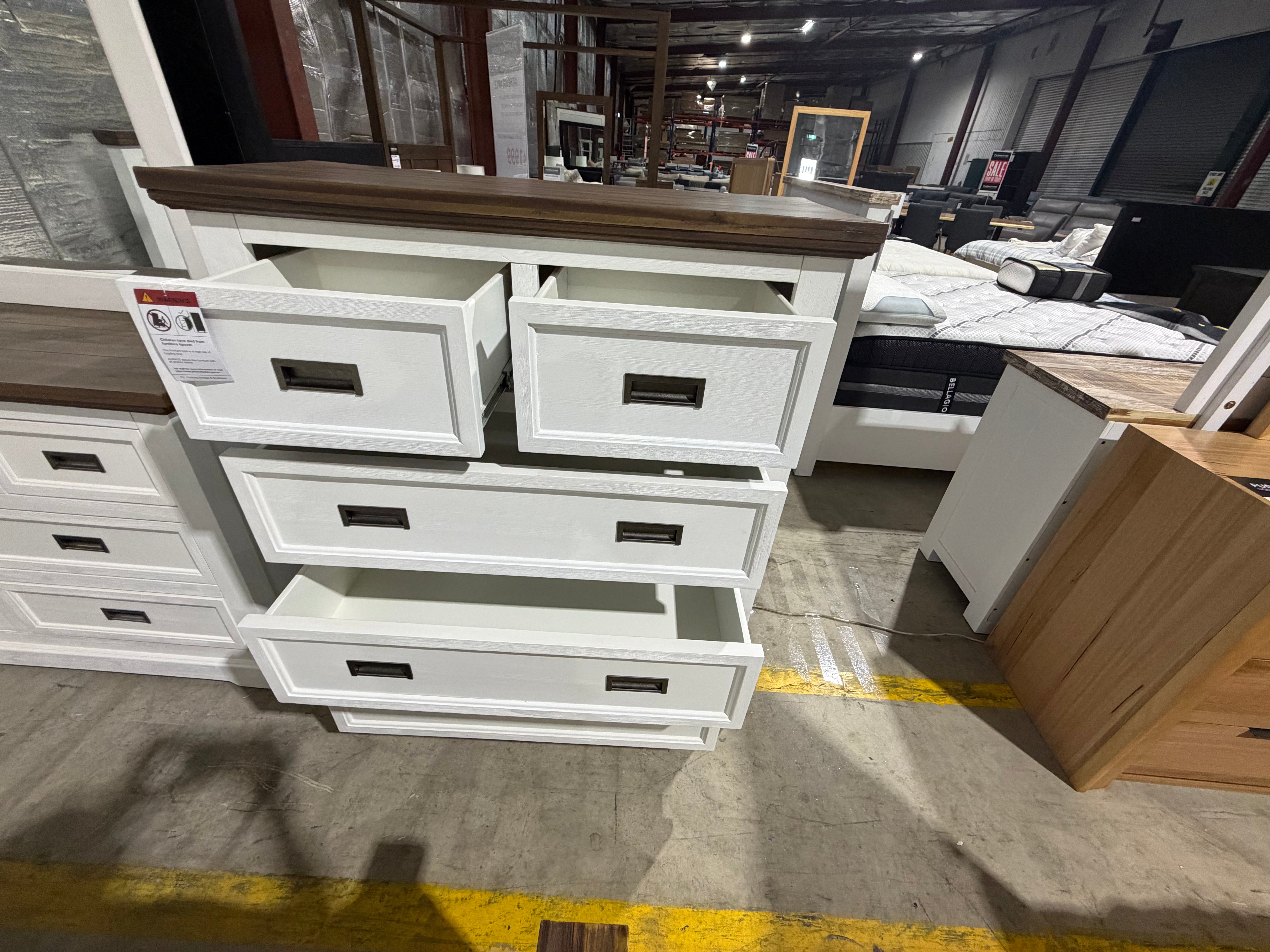 Hamptons Tall boy Two tone Finish