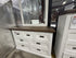 Hamptons dressing table and mirror two tone finish
