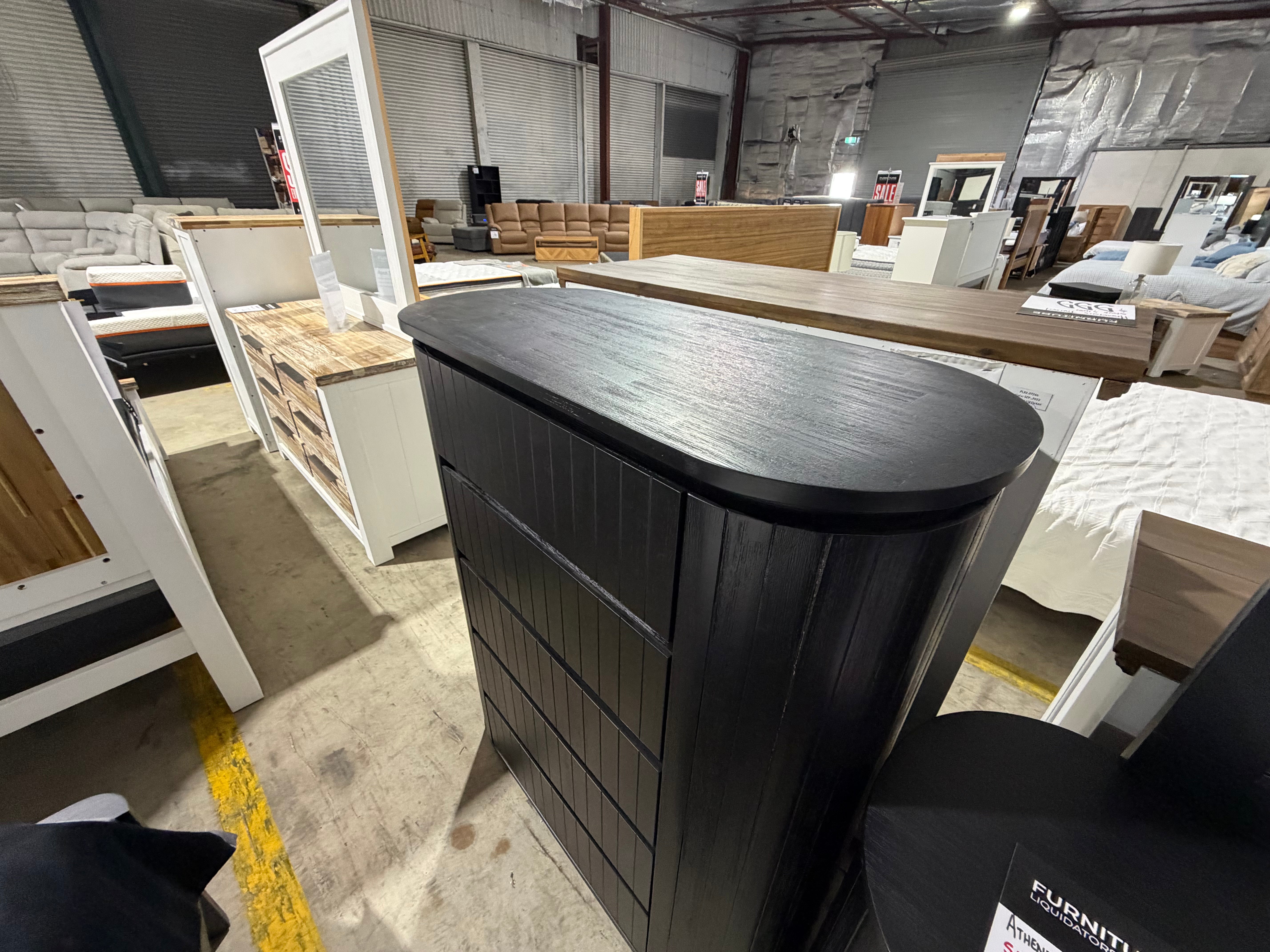 Athena ripple Tallboy in shadow Black