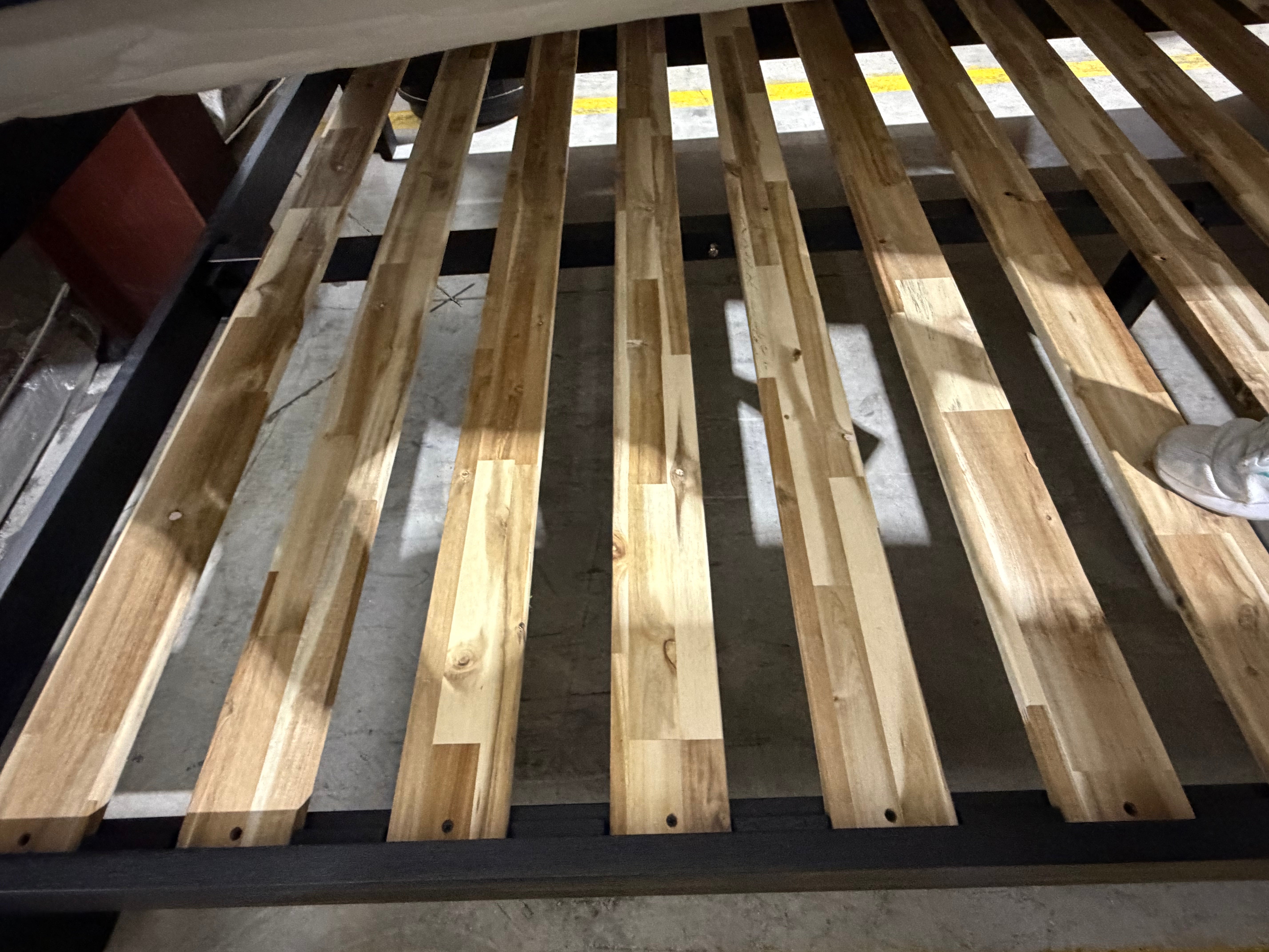 Athena ripple Queen size bed in shadow Black finish