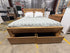Ontario Queen size bed with draws in messmate timber