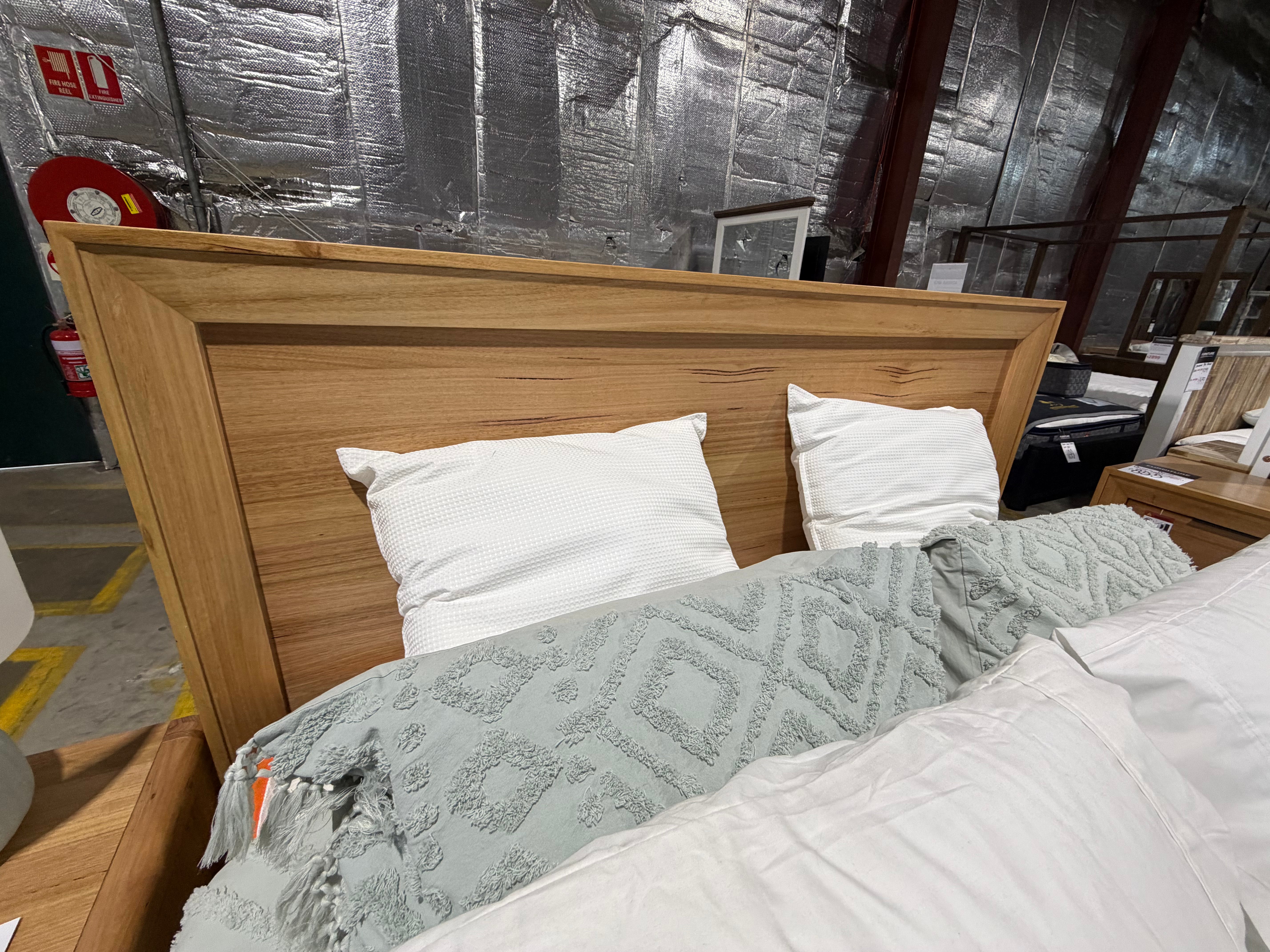 Ontario King size bed with draws in messmate timber