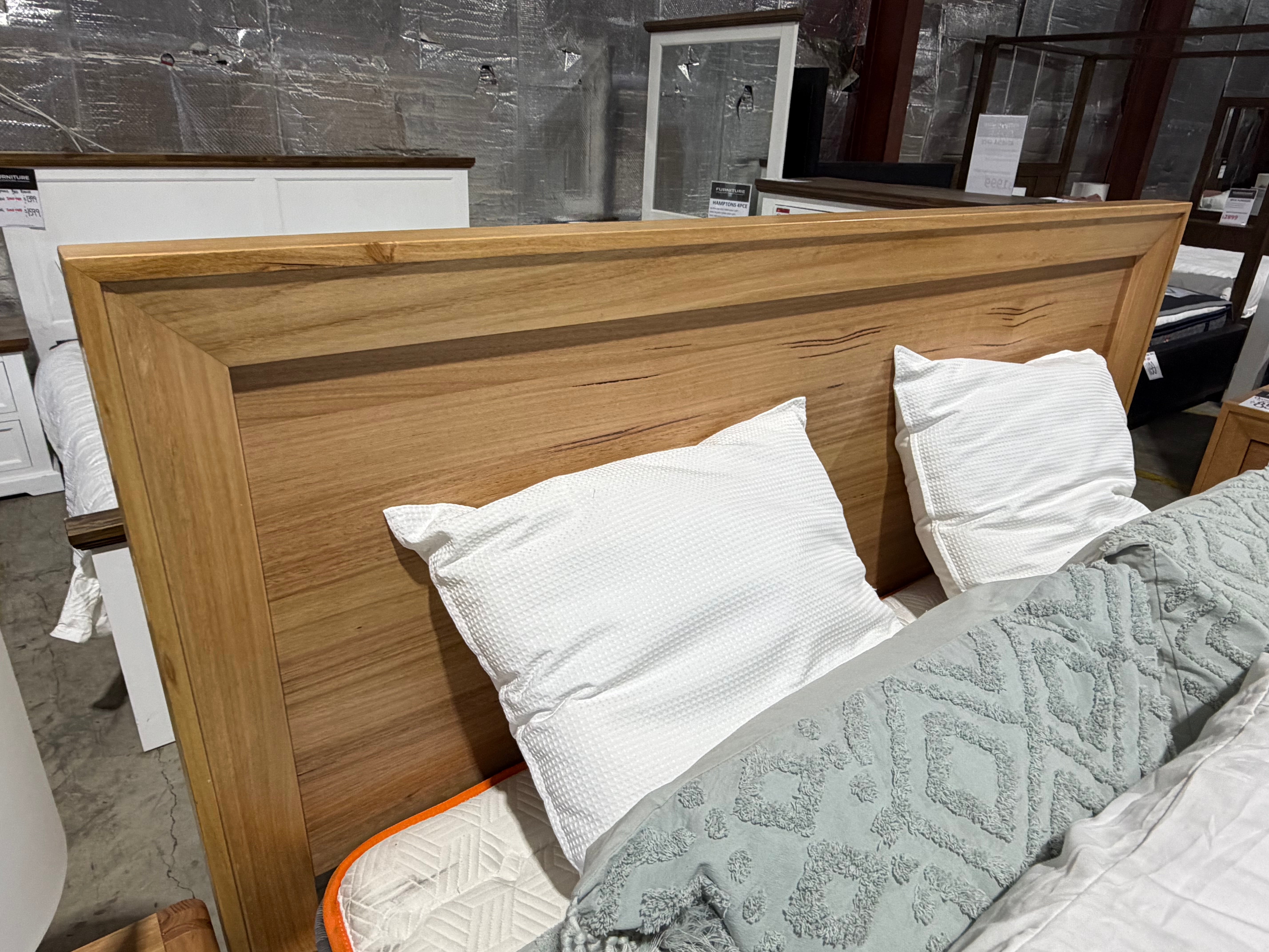 Ontario King size bed with draws in messmate timber