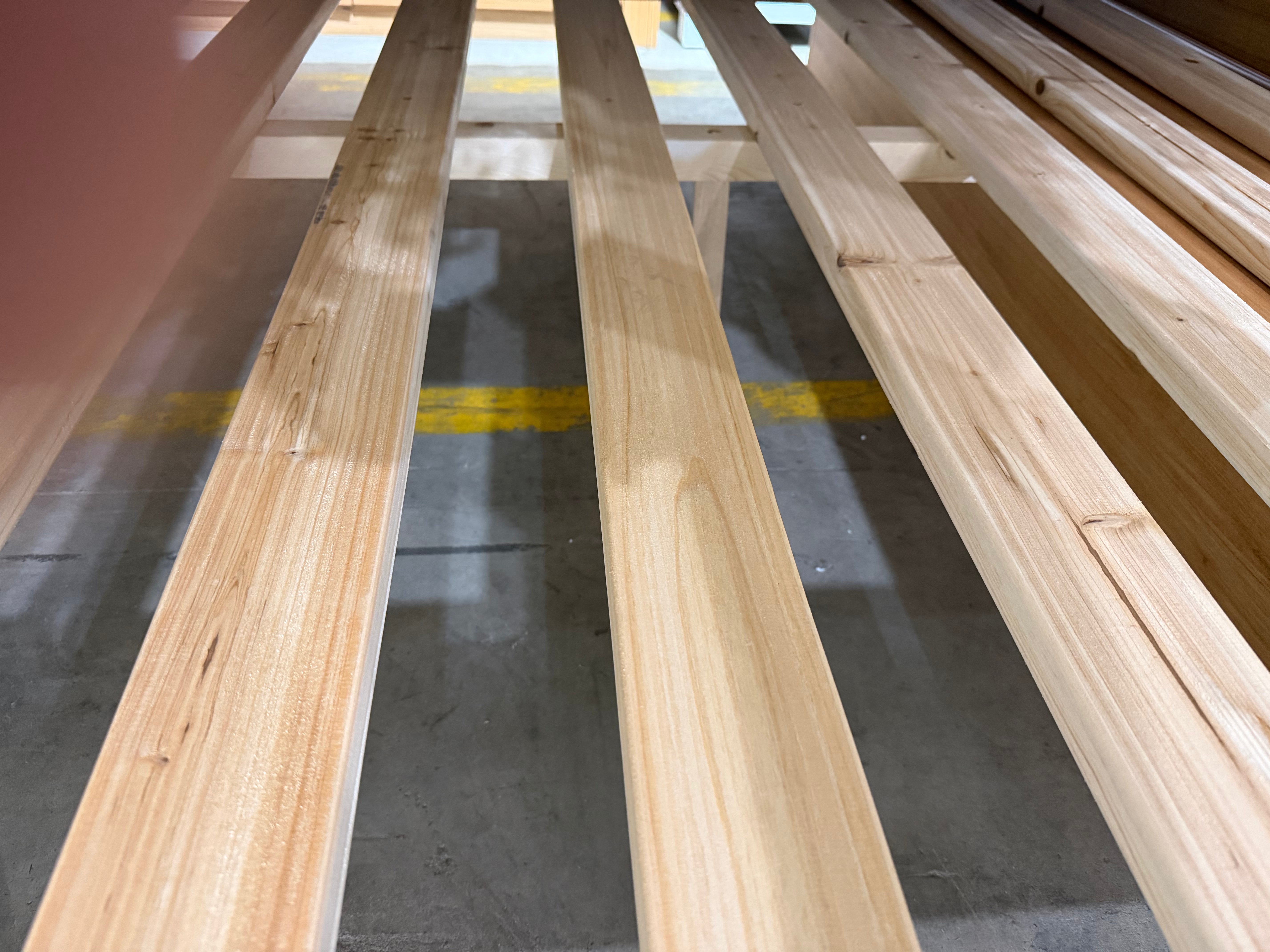 Ontario King size bed with draws in messmate timber