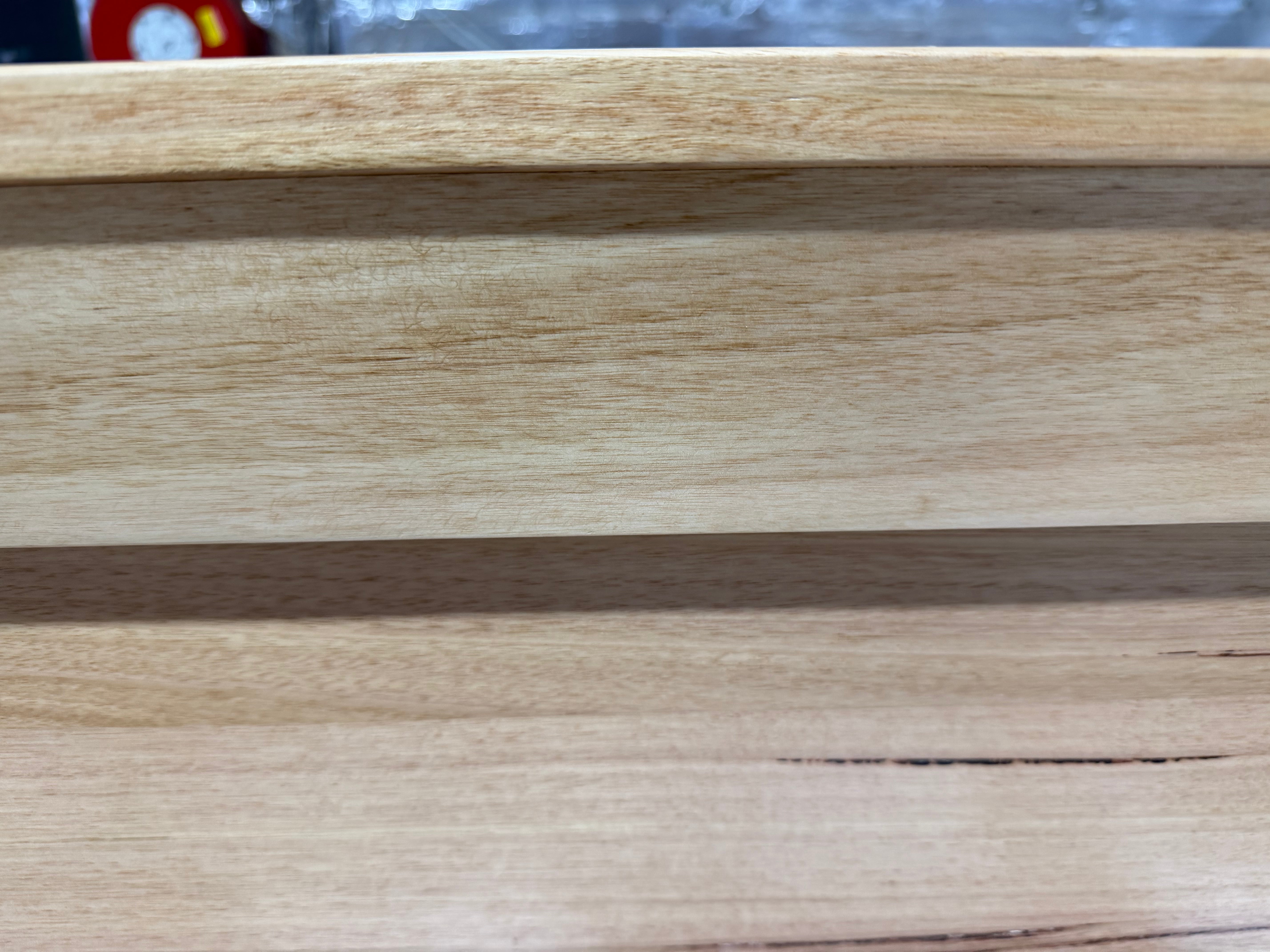 Ontario Queen size bed with draws in messmate timber