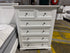 Cardona Tallboy chest in white finish (w/worth)
