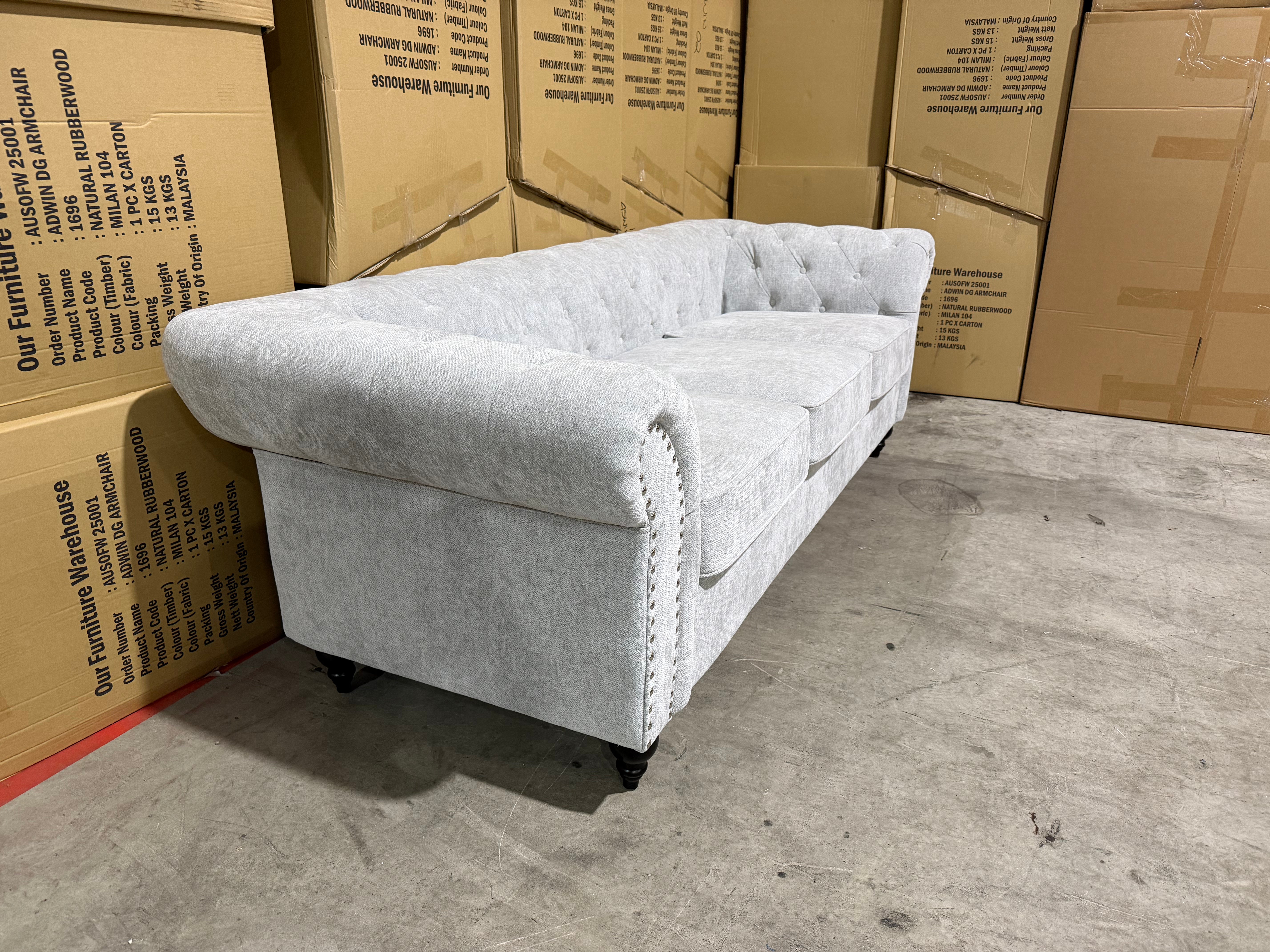 Jester 3 Seater Sofa in Super Glamour Fifty Shades