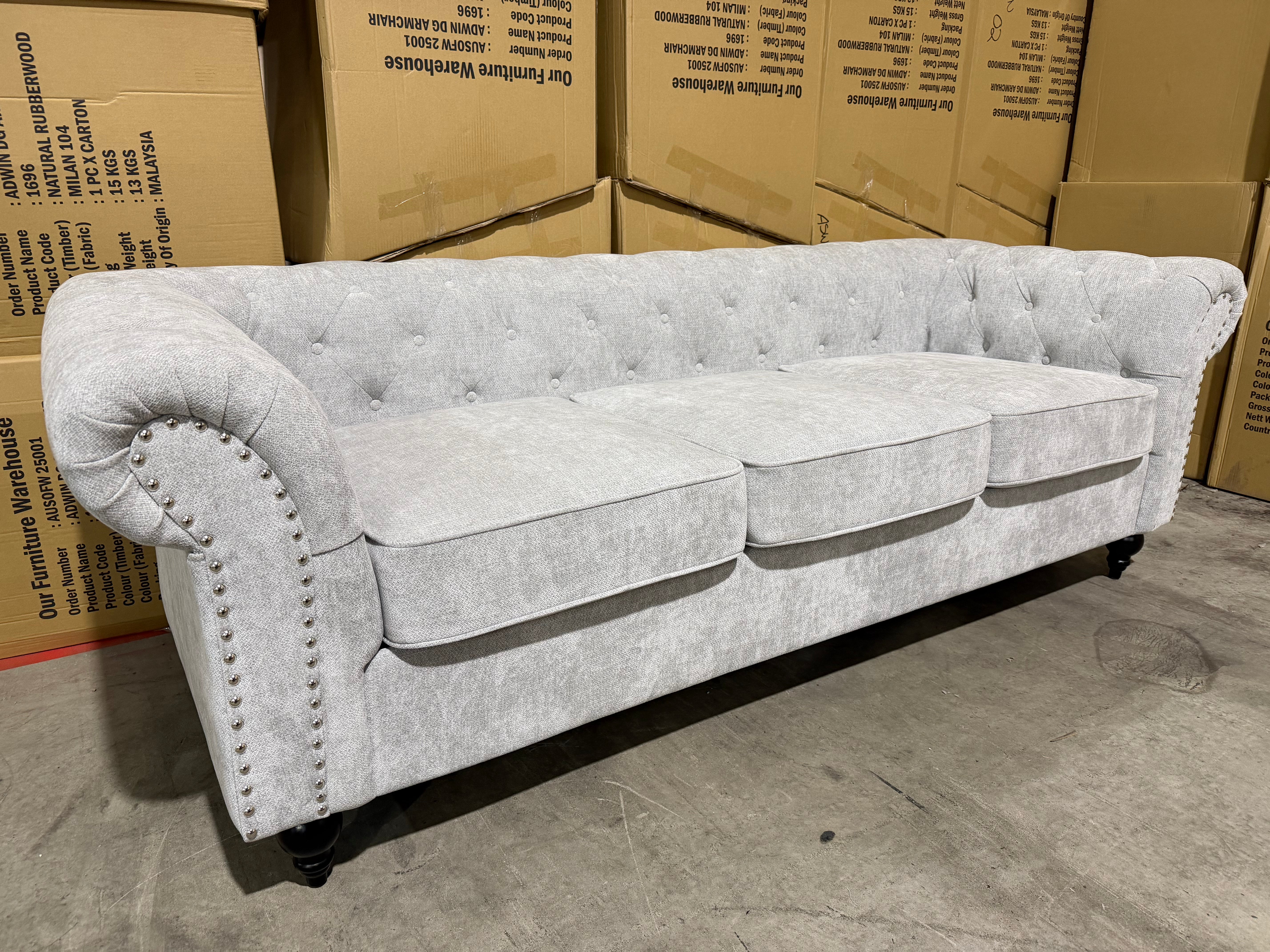 Jester 3 Seater Sofa in Super Glamour Fifty Shades