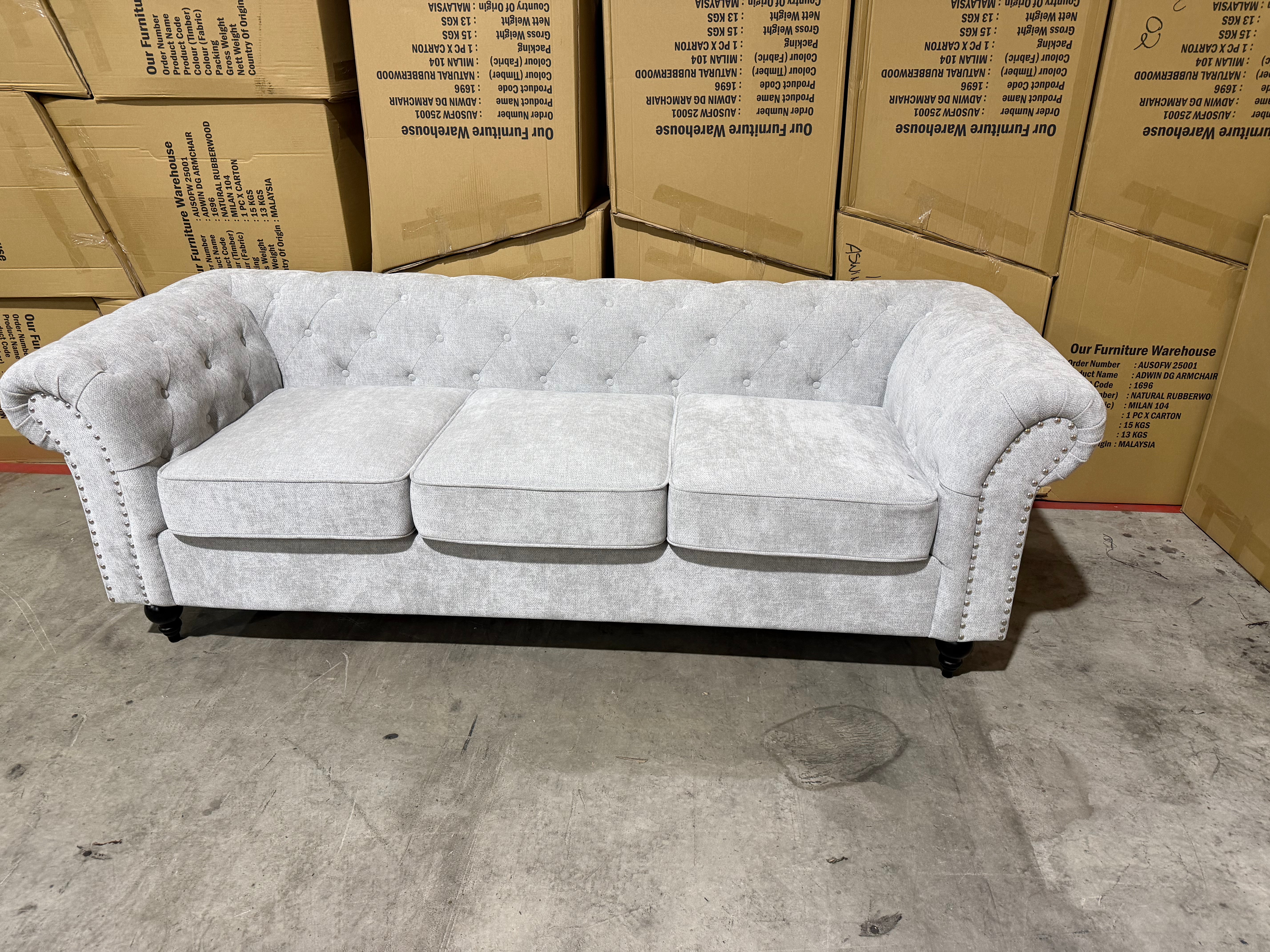 Jester 3 Seater Sofa in Super Glamour Fifty Shades
