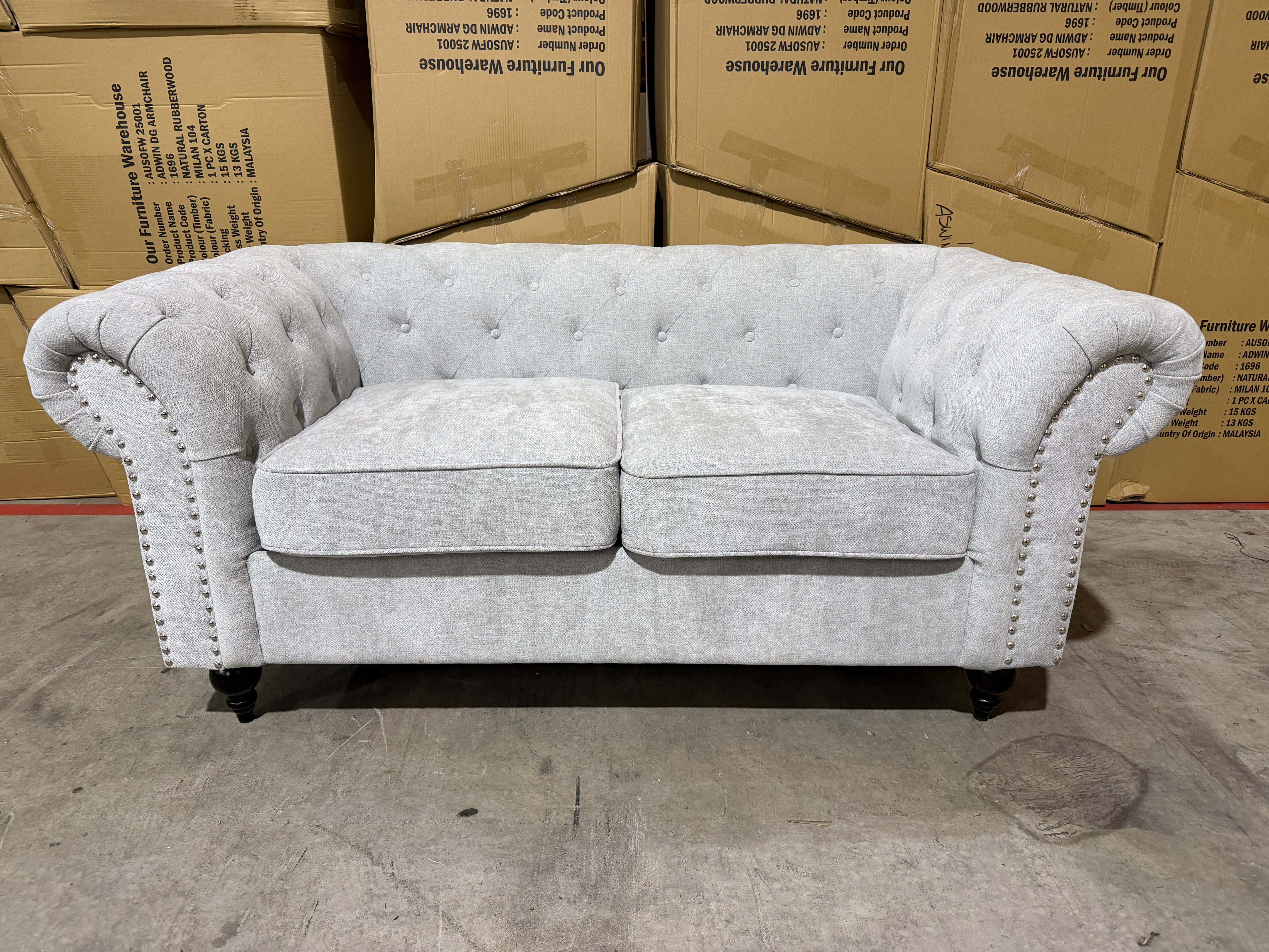 Jester 2 Seater Sofa In Super Glamour Fifty Shades