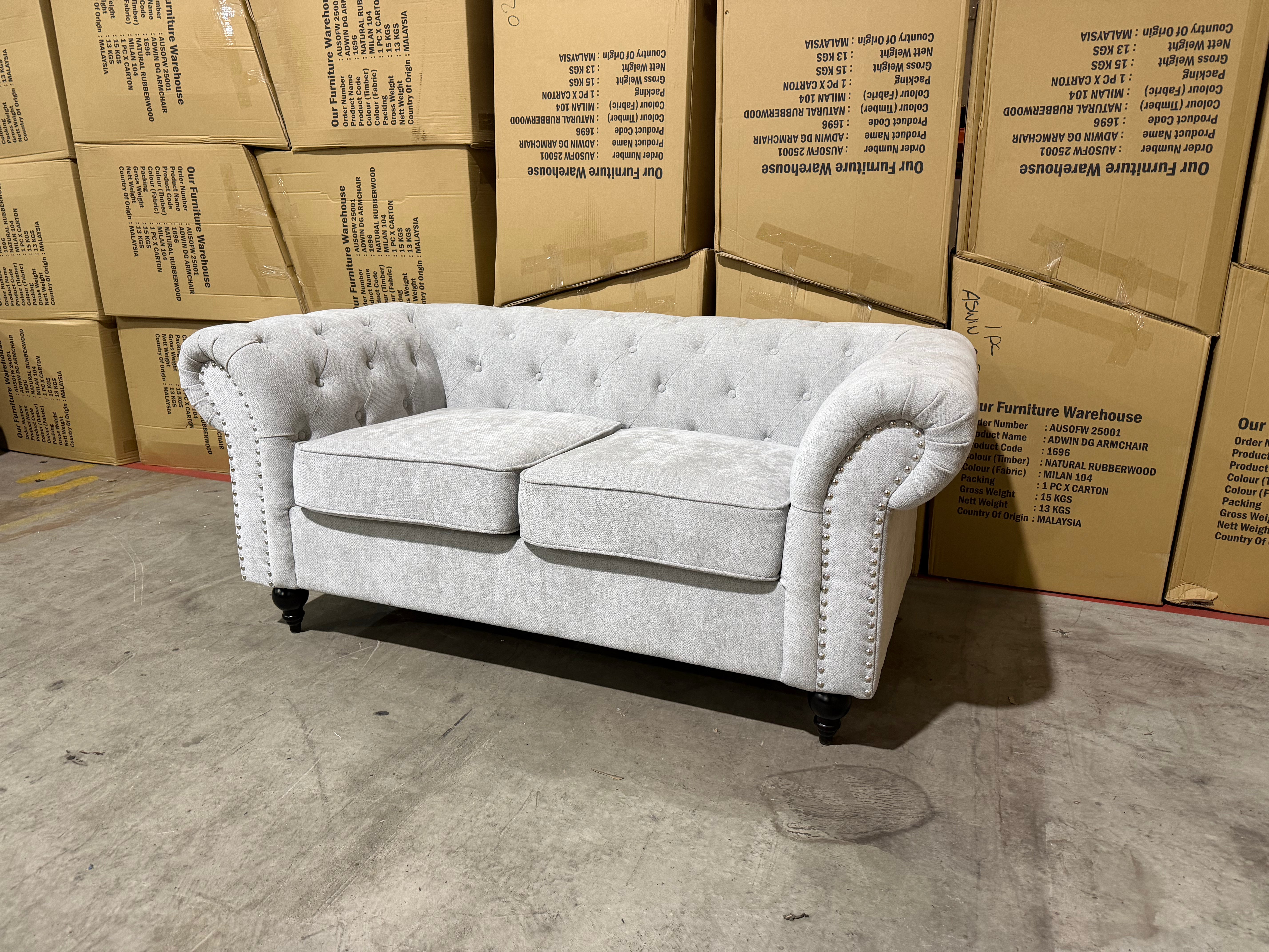 Jester 2 Seater Sofa In Super Glamour Fifty Shades