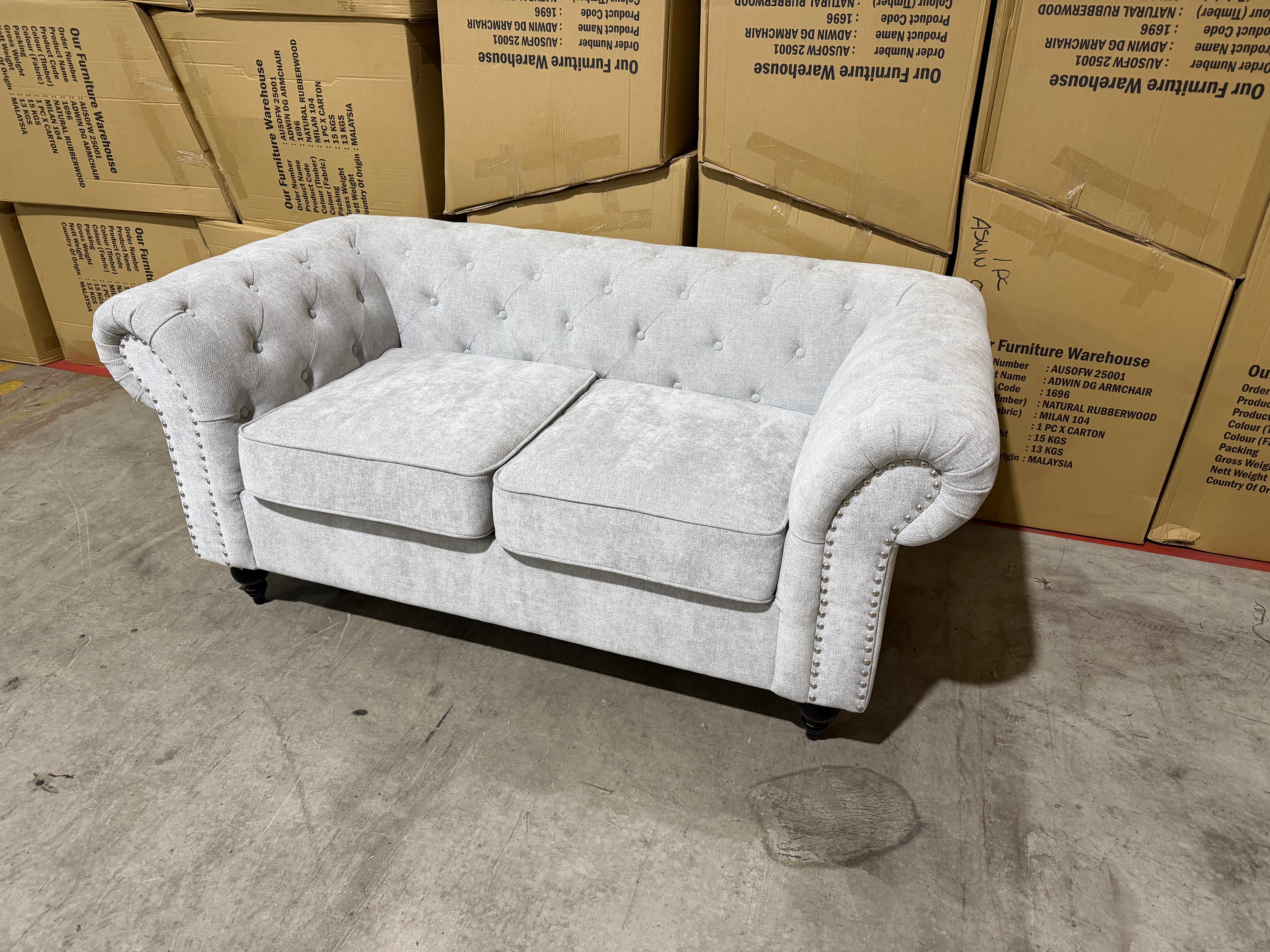 Jester 2 Seater Sofa In Super Glamour Fifty Shades