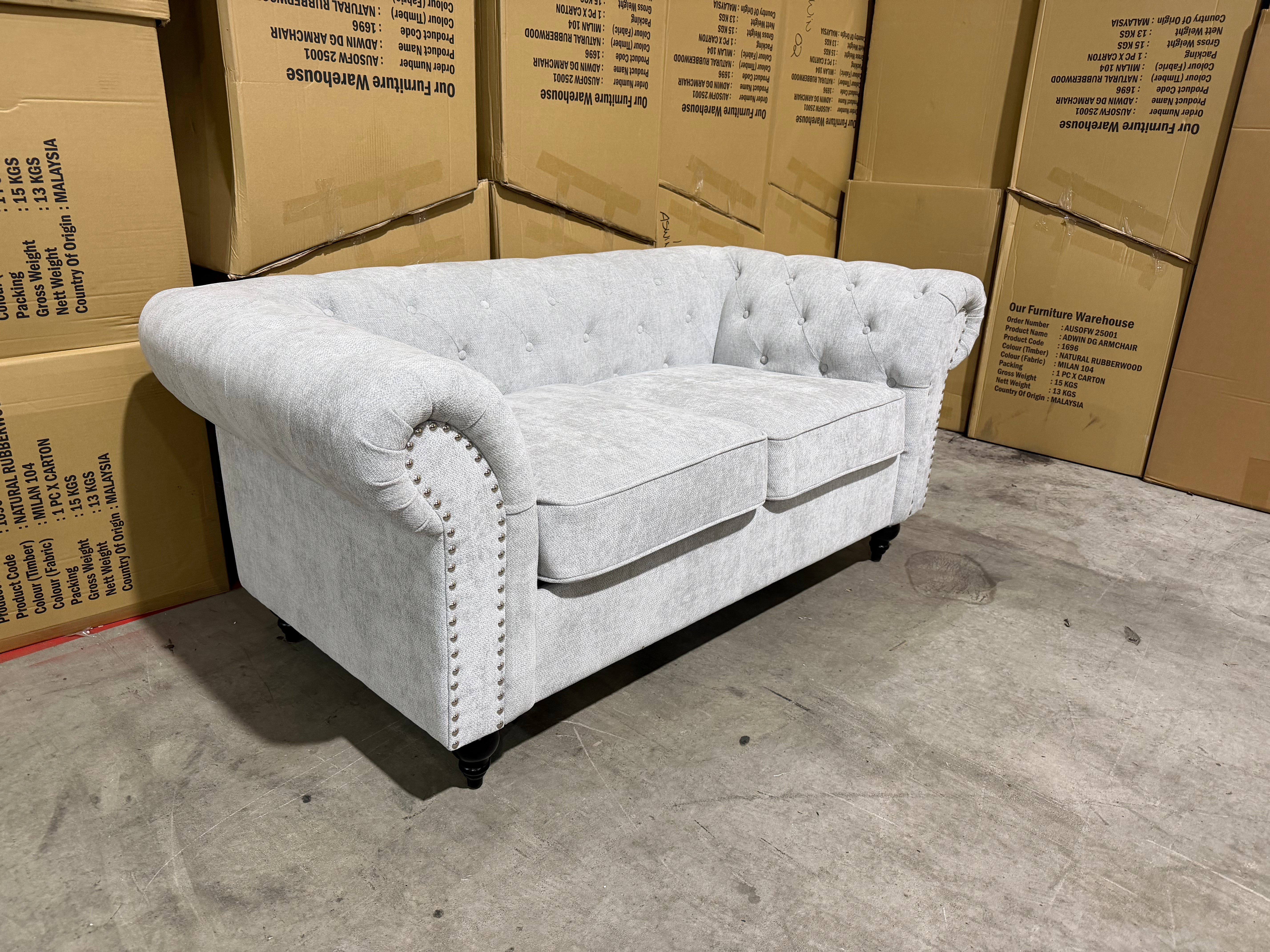 Jester 2 Seater Sofa In Super Glamour Fifty Shades