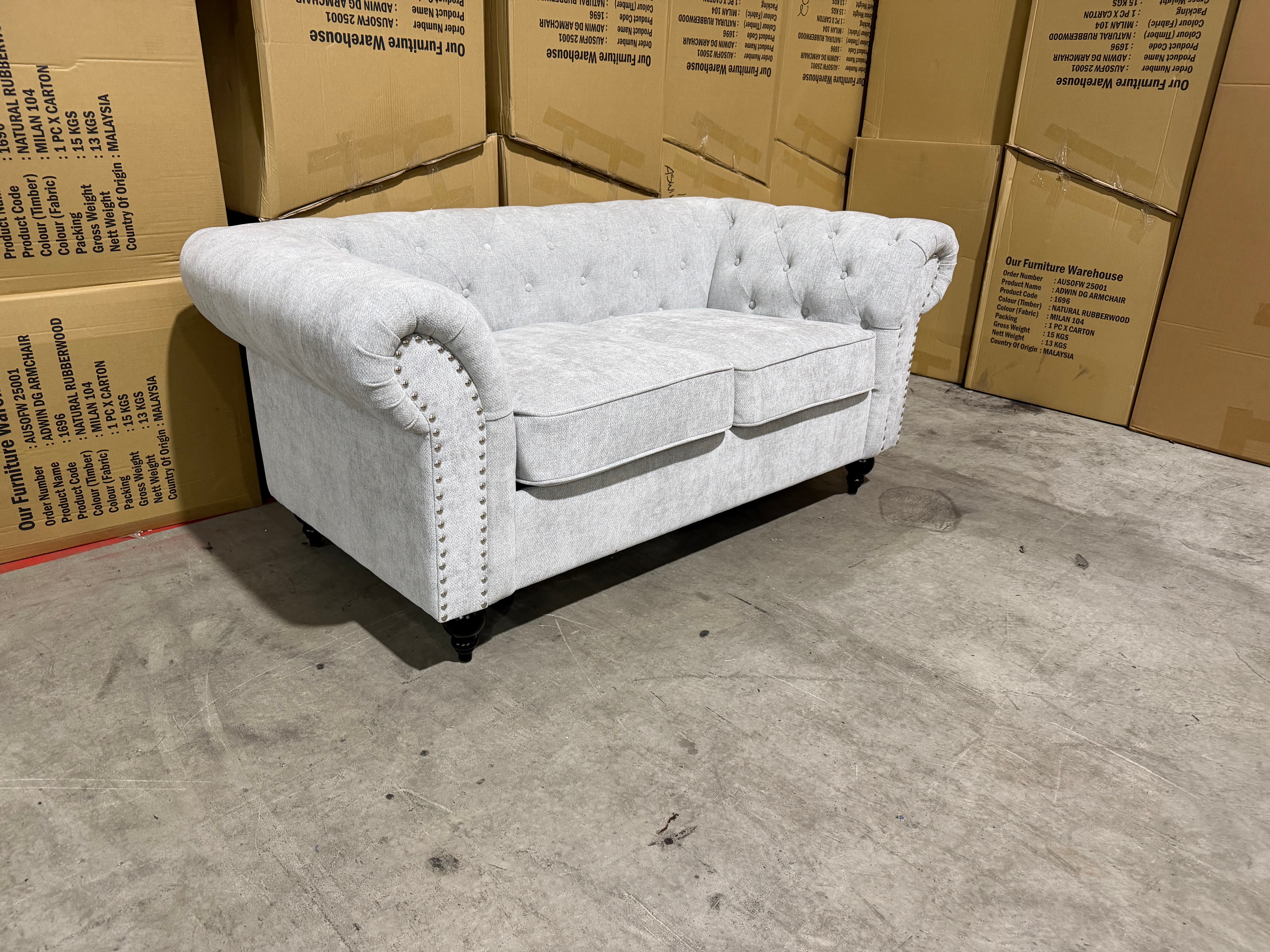 Jester 2 Seater Sofa In Super Glamour Fifty Shades