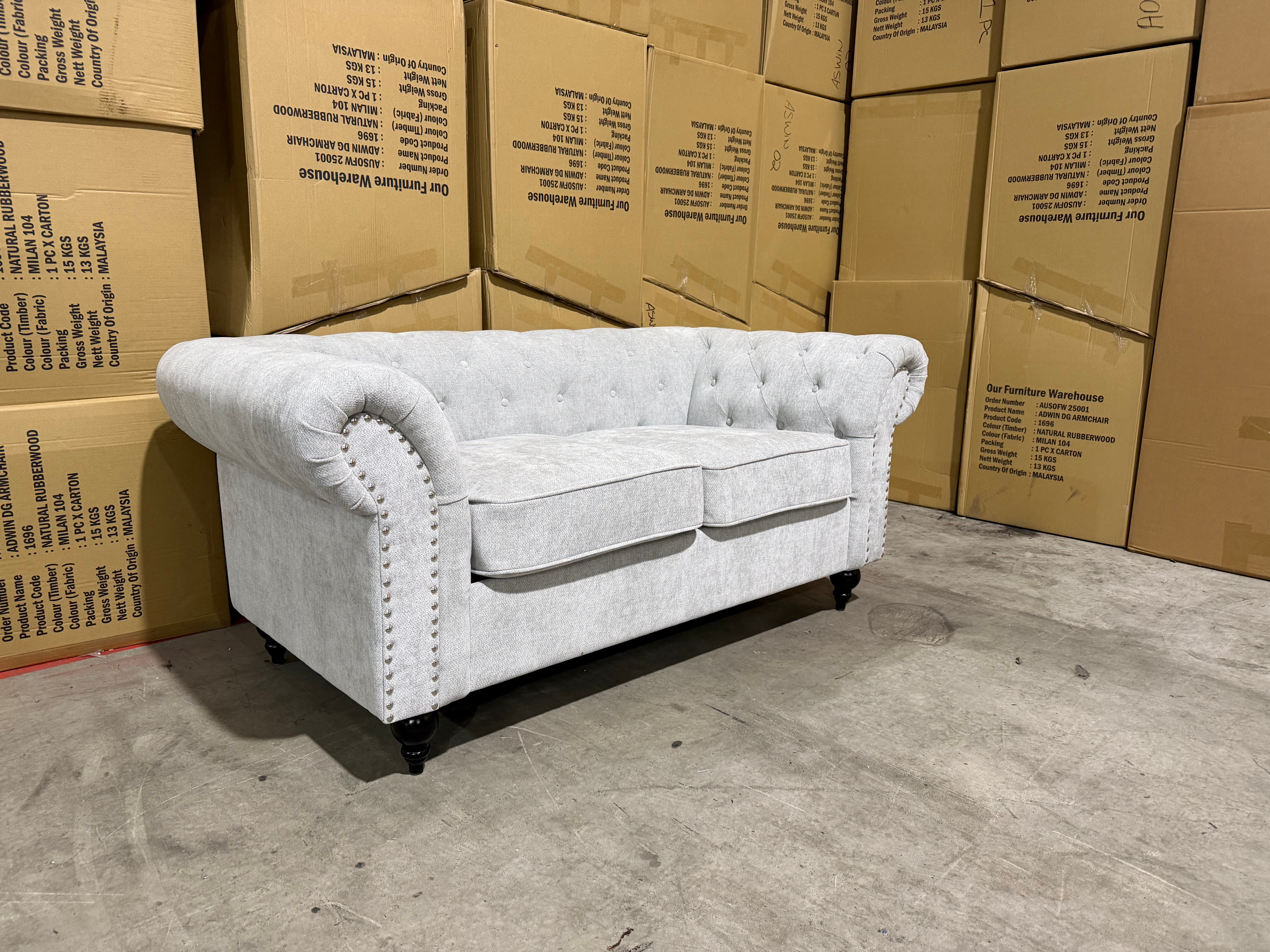 Jester 2 Seater Sofa In Super Glamour Fifty Shades