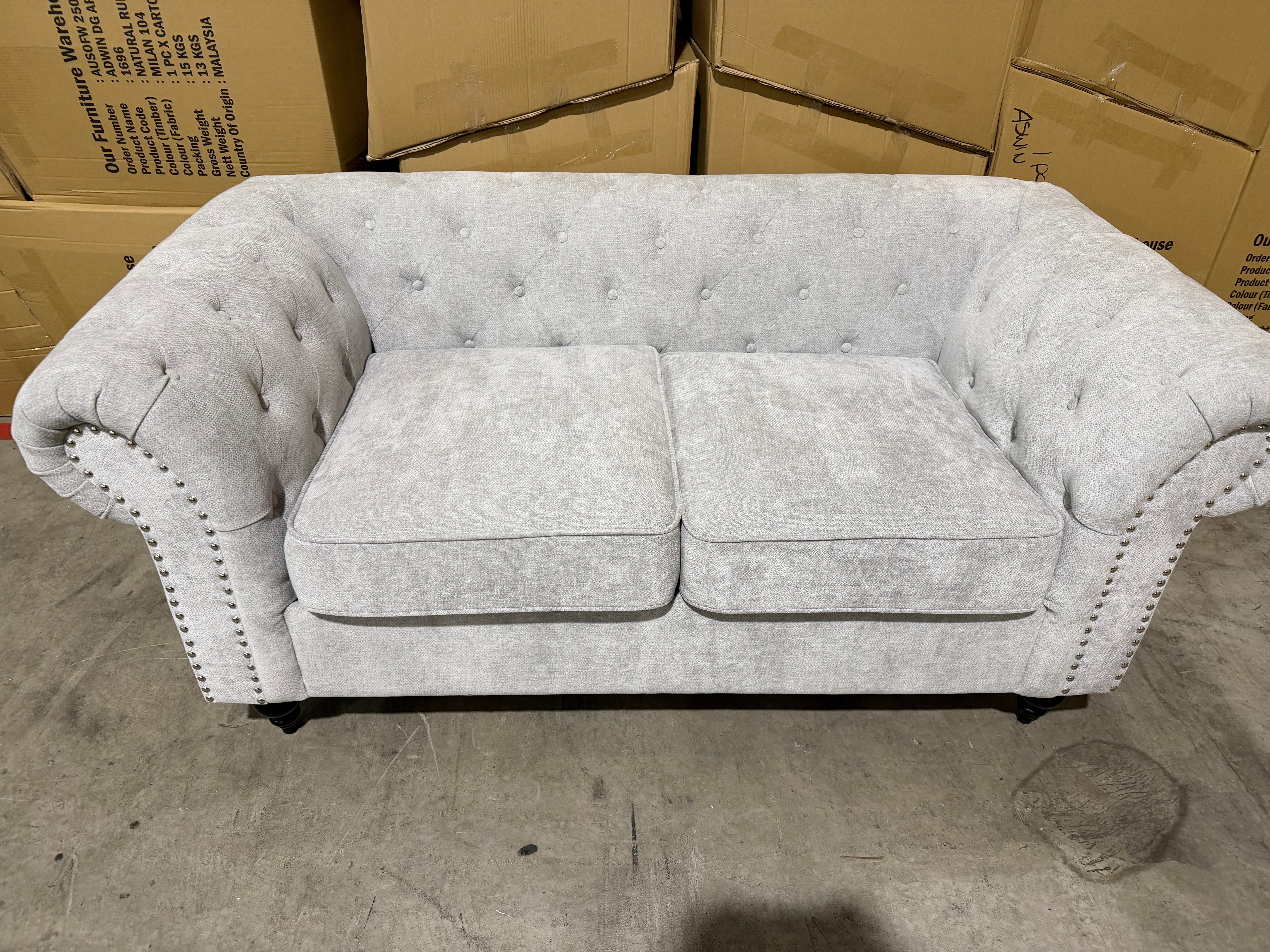Jester 2 Seater Sofa In Super Glamour Fifty Shades