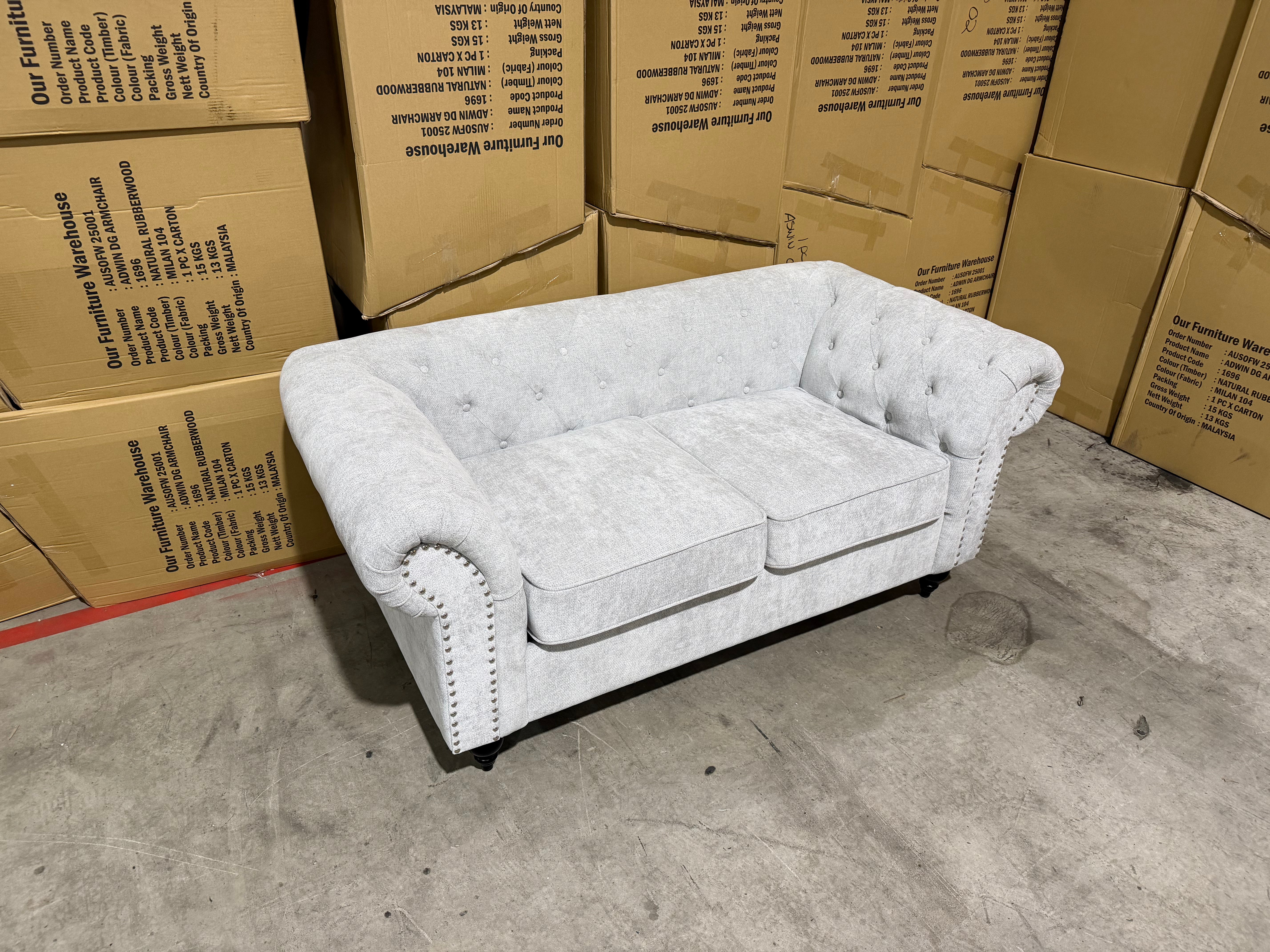 Jester 2 Seater Sofa In Super Glamour Fifty Shades