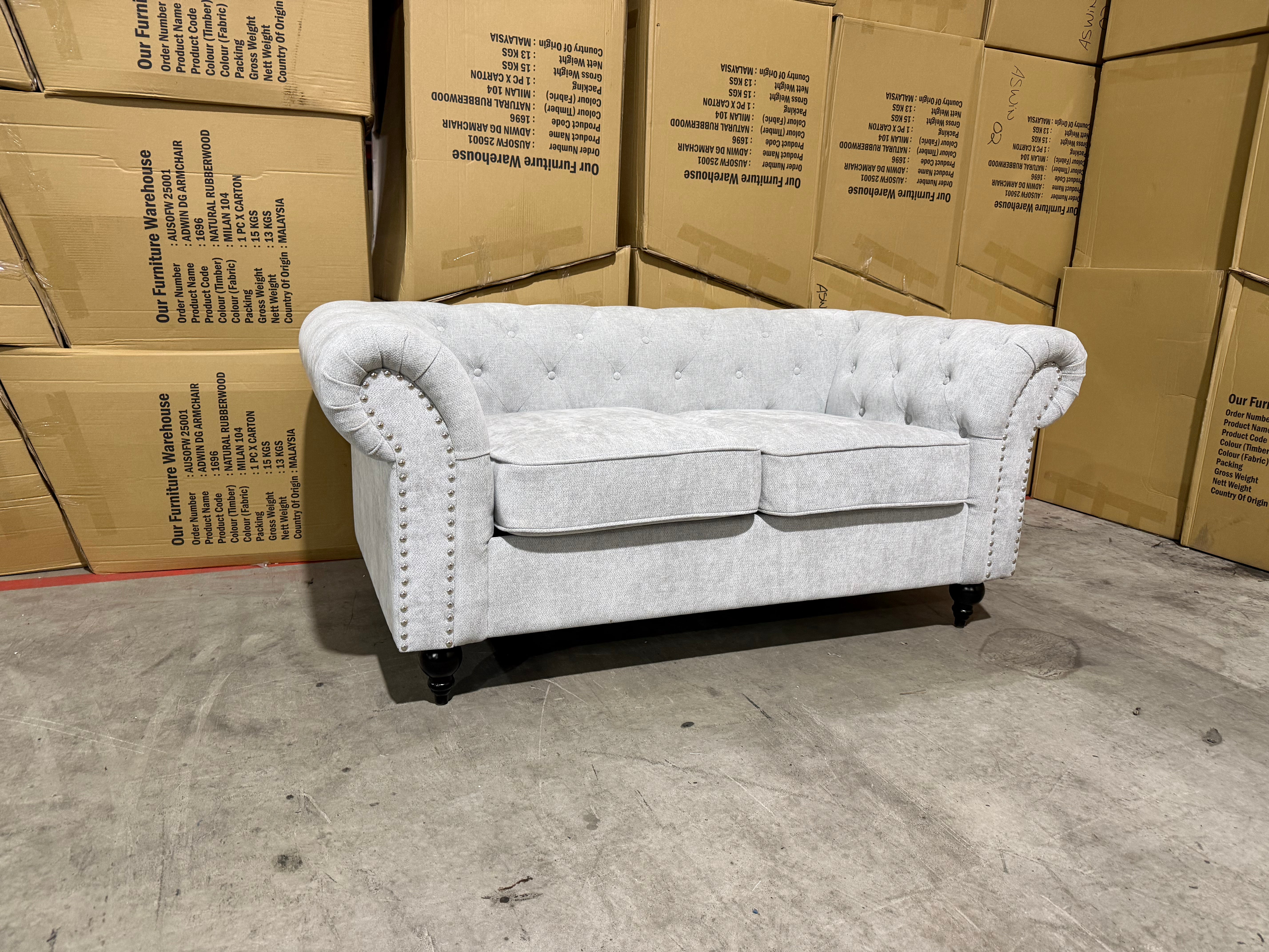 Jester 2 Seater Sofa In Super Glamour Fifty Shades