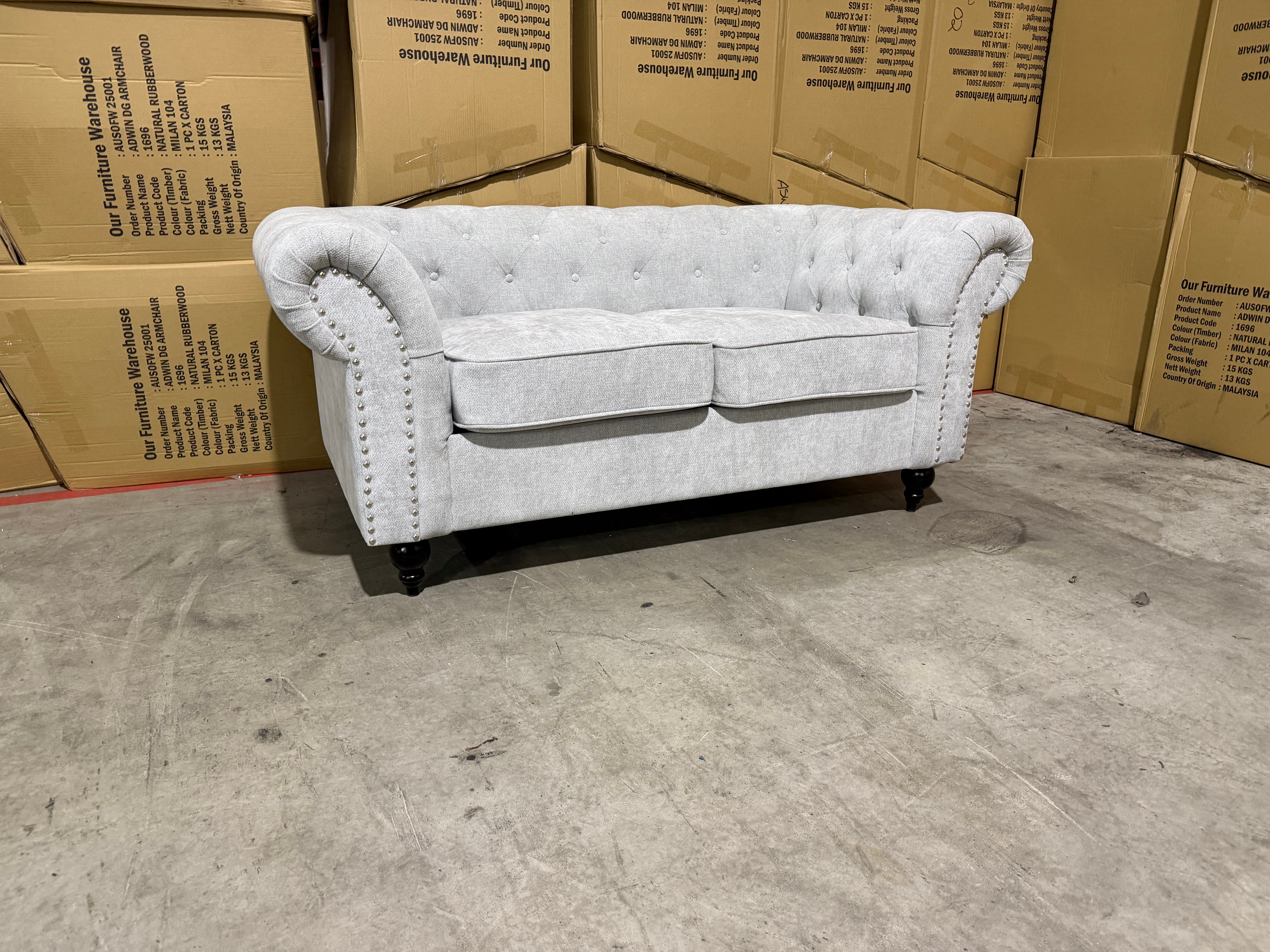 Jester 2 Seater Sofa In Super Glamour Fifty Shades