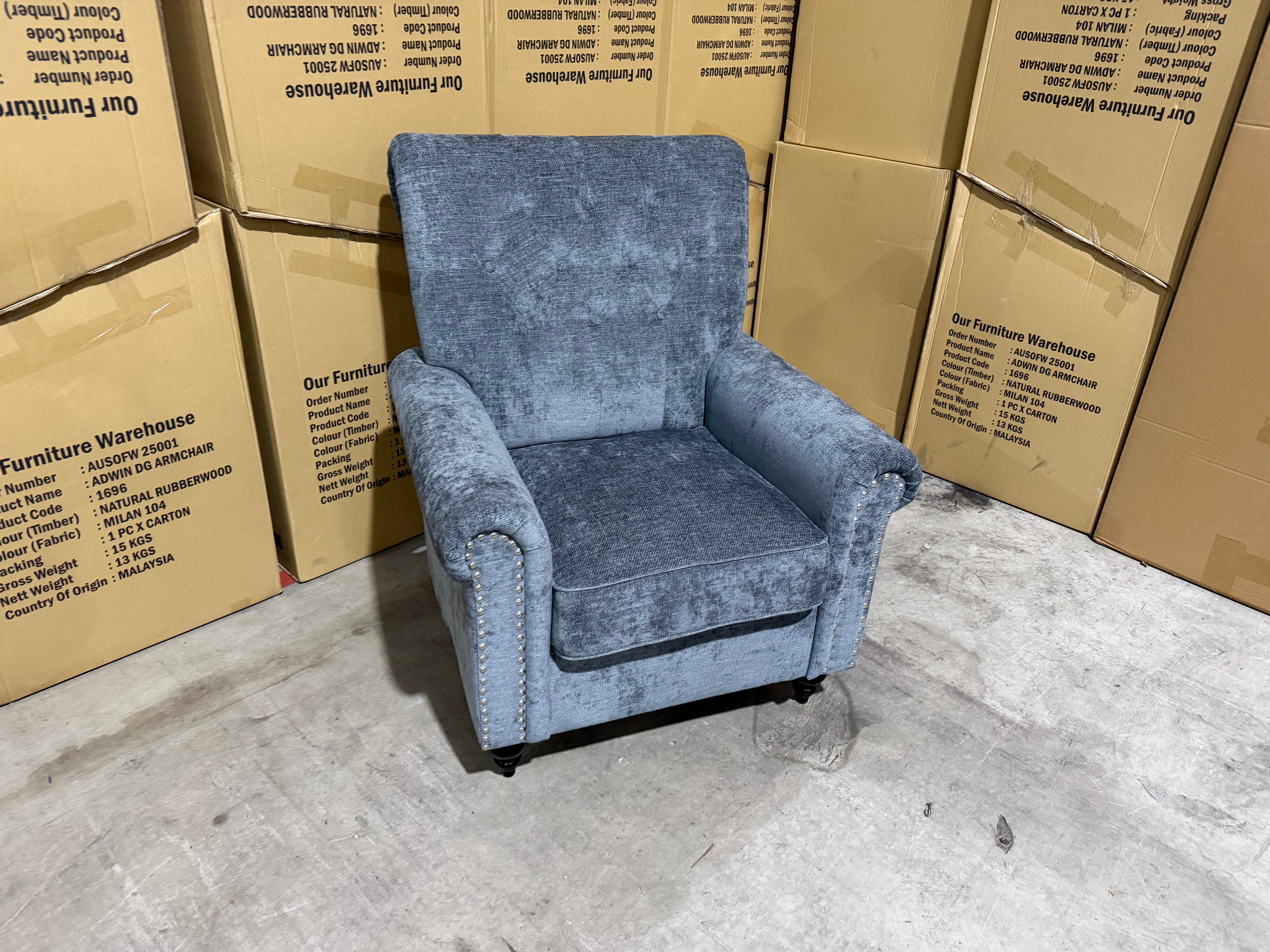 Jester Single Accent Chair In Super Glamour Licorice