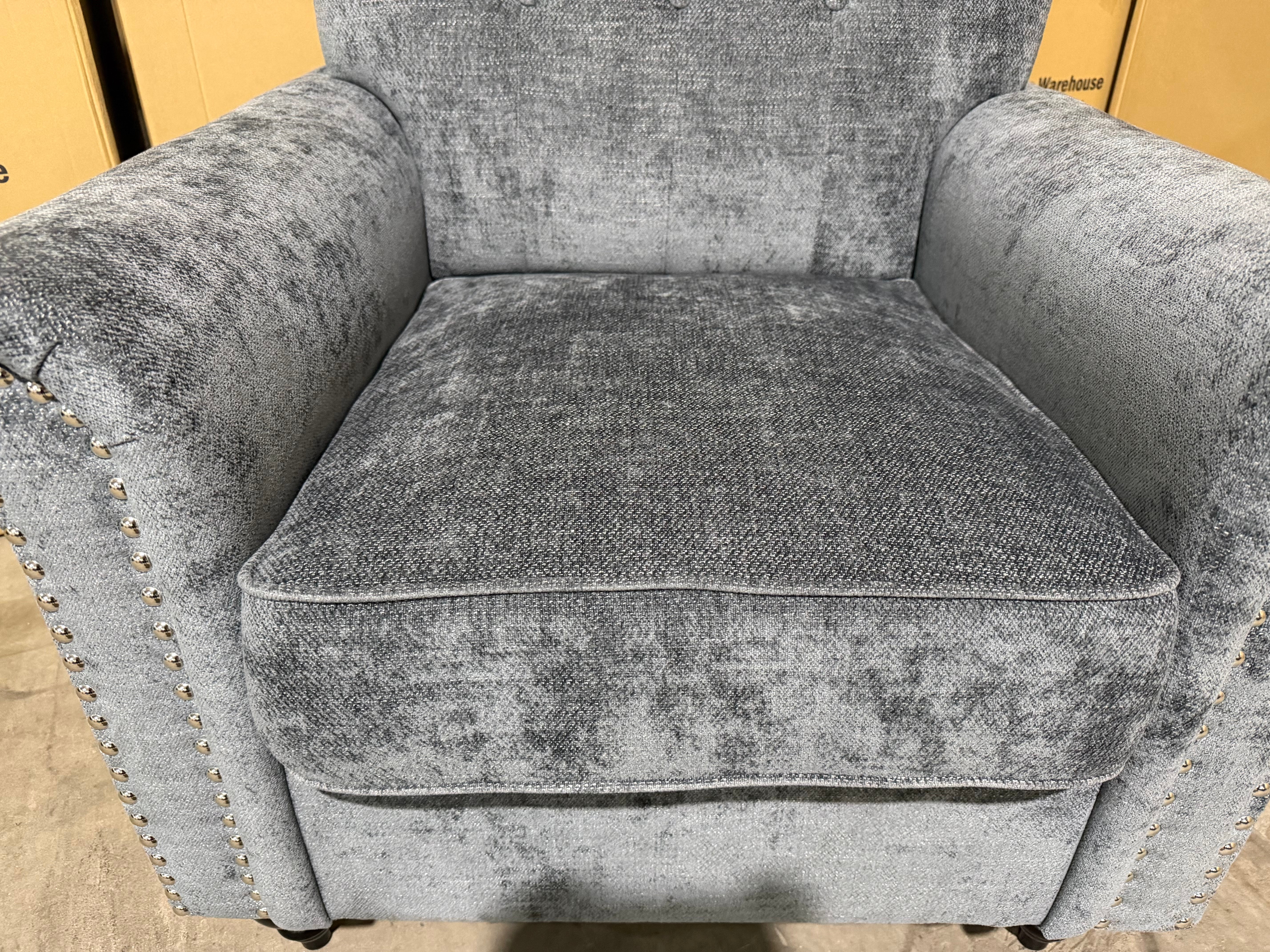 Jester Single Accent Chair In Super Glamour Licorice