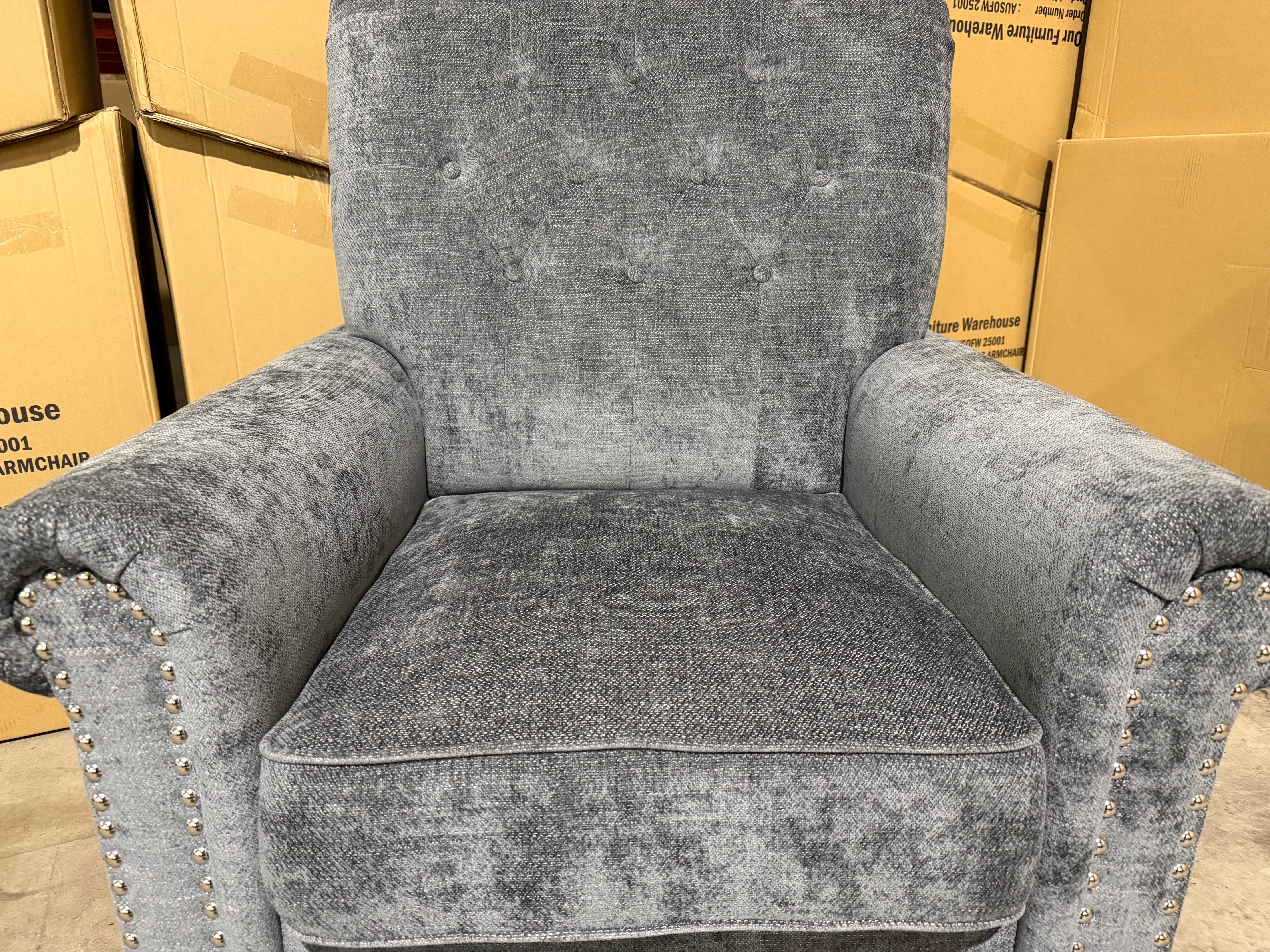 Jester Single Accent Chair In Super Glamour Licorice