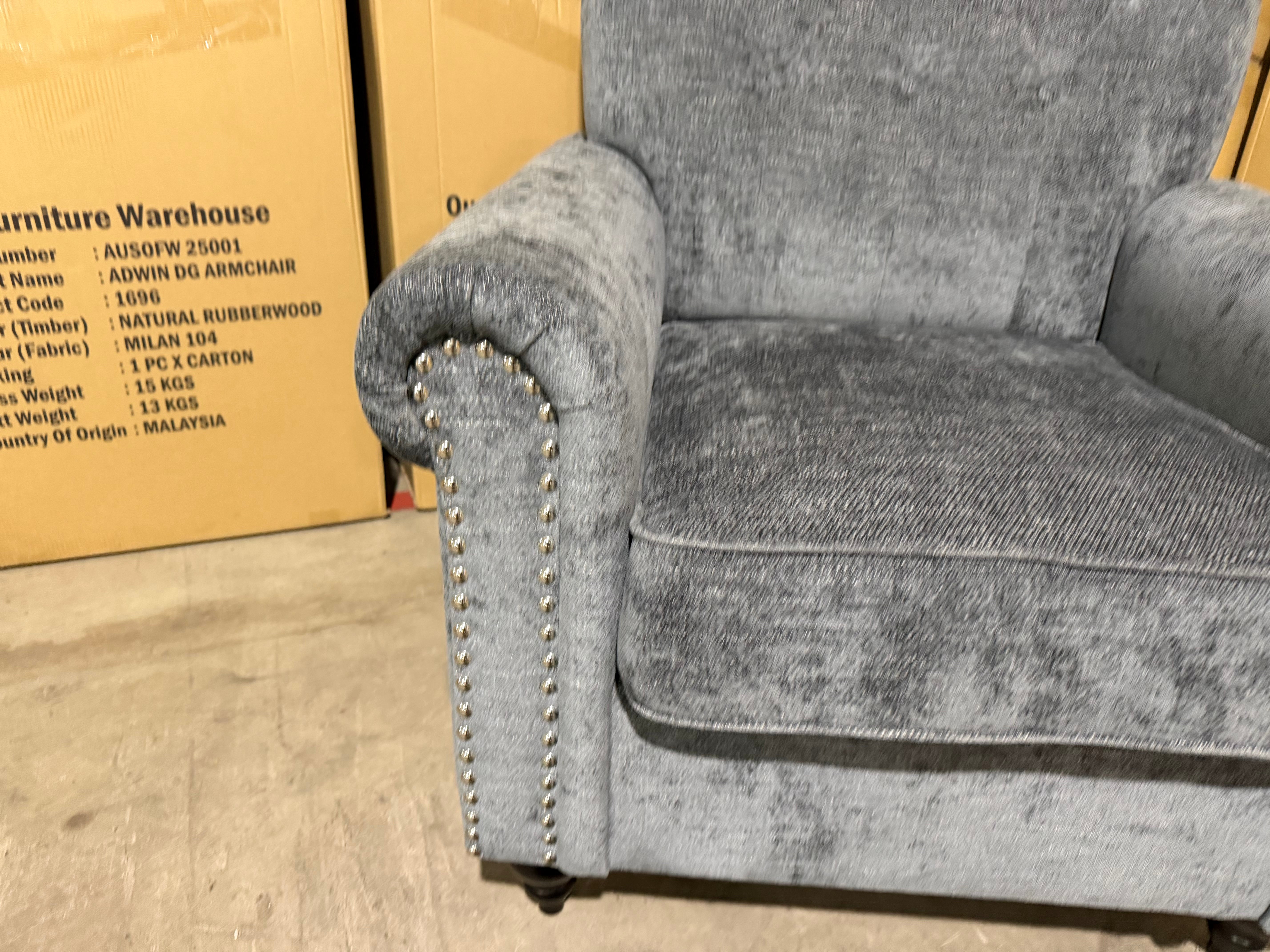 Jester Single Accent Chair In Super Glamour Licorice