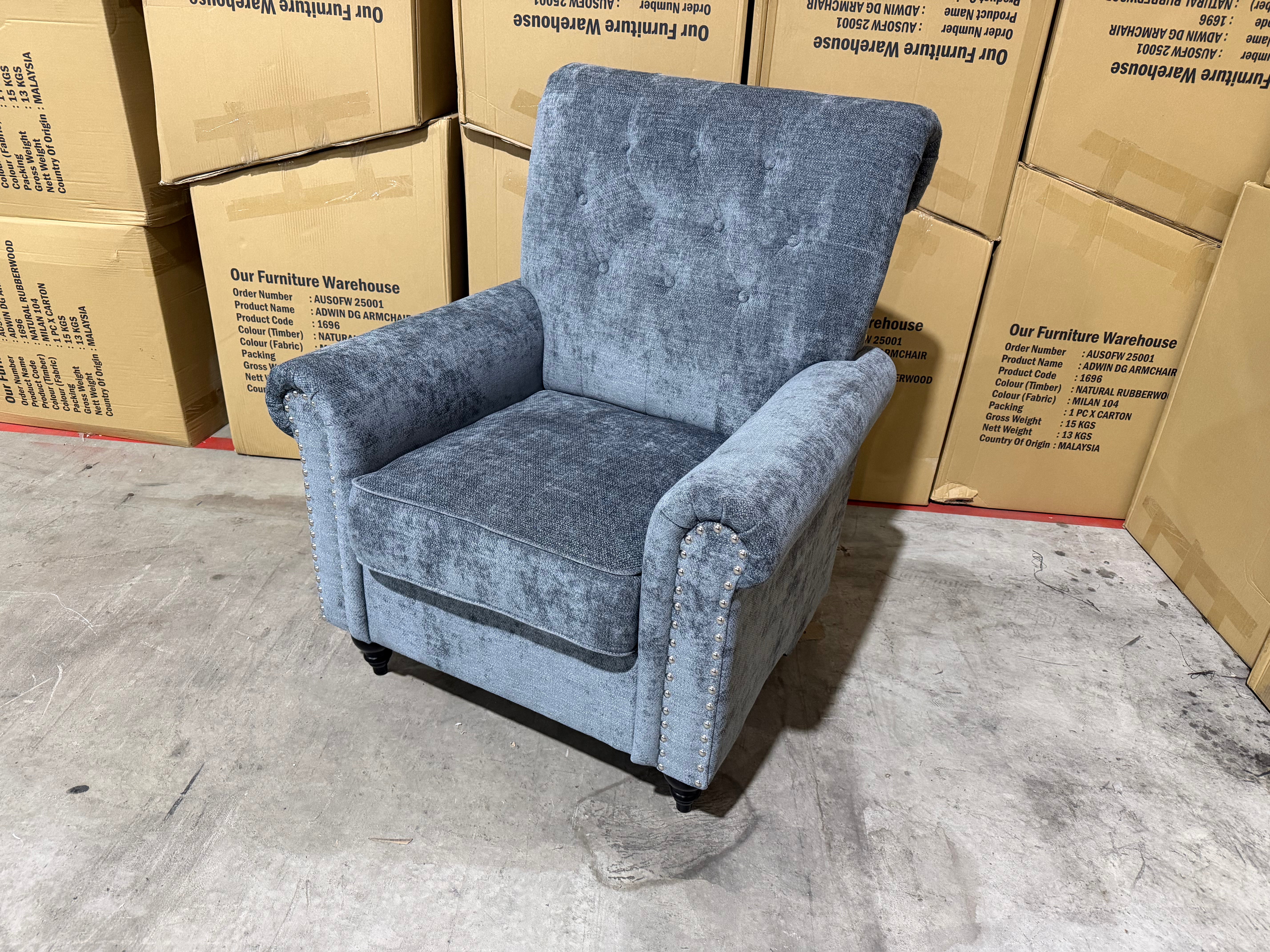 Jester Single Accent Chair In Super Glamour Licorice
