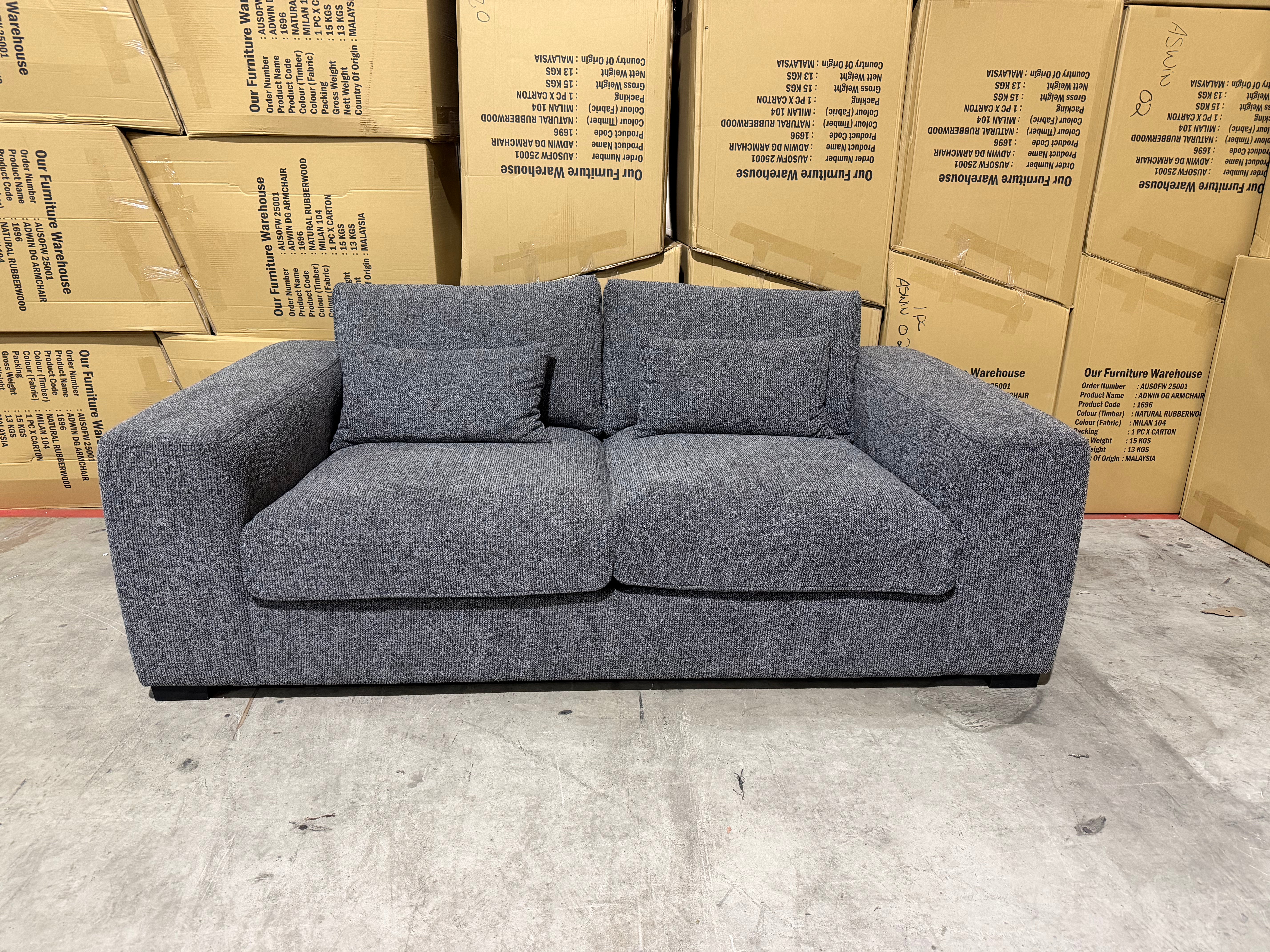 Marcell 2 Seater Sofa Graphite