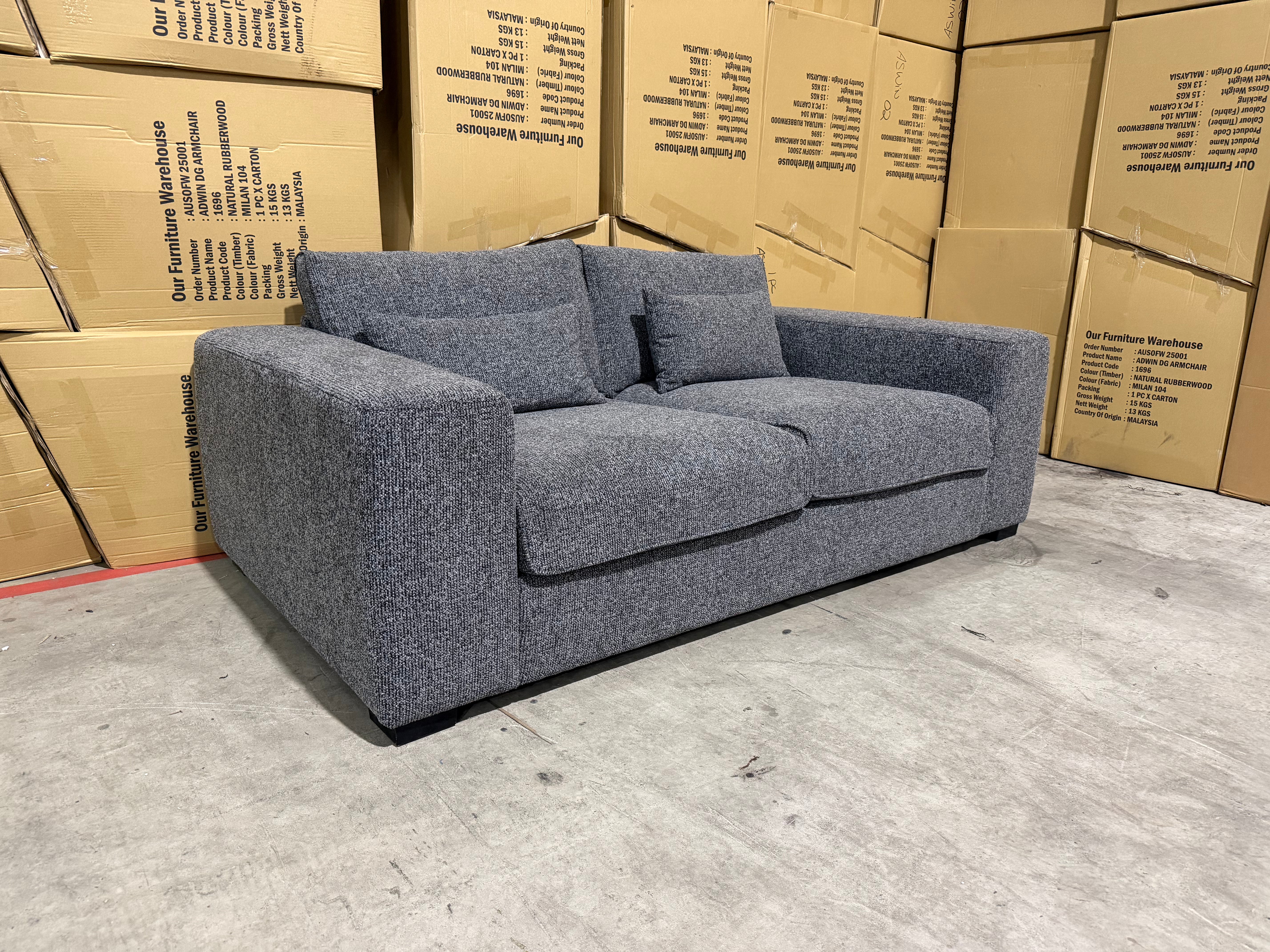 Marcell 2 Seater Sofa Graphite