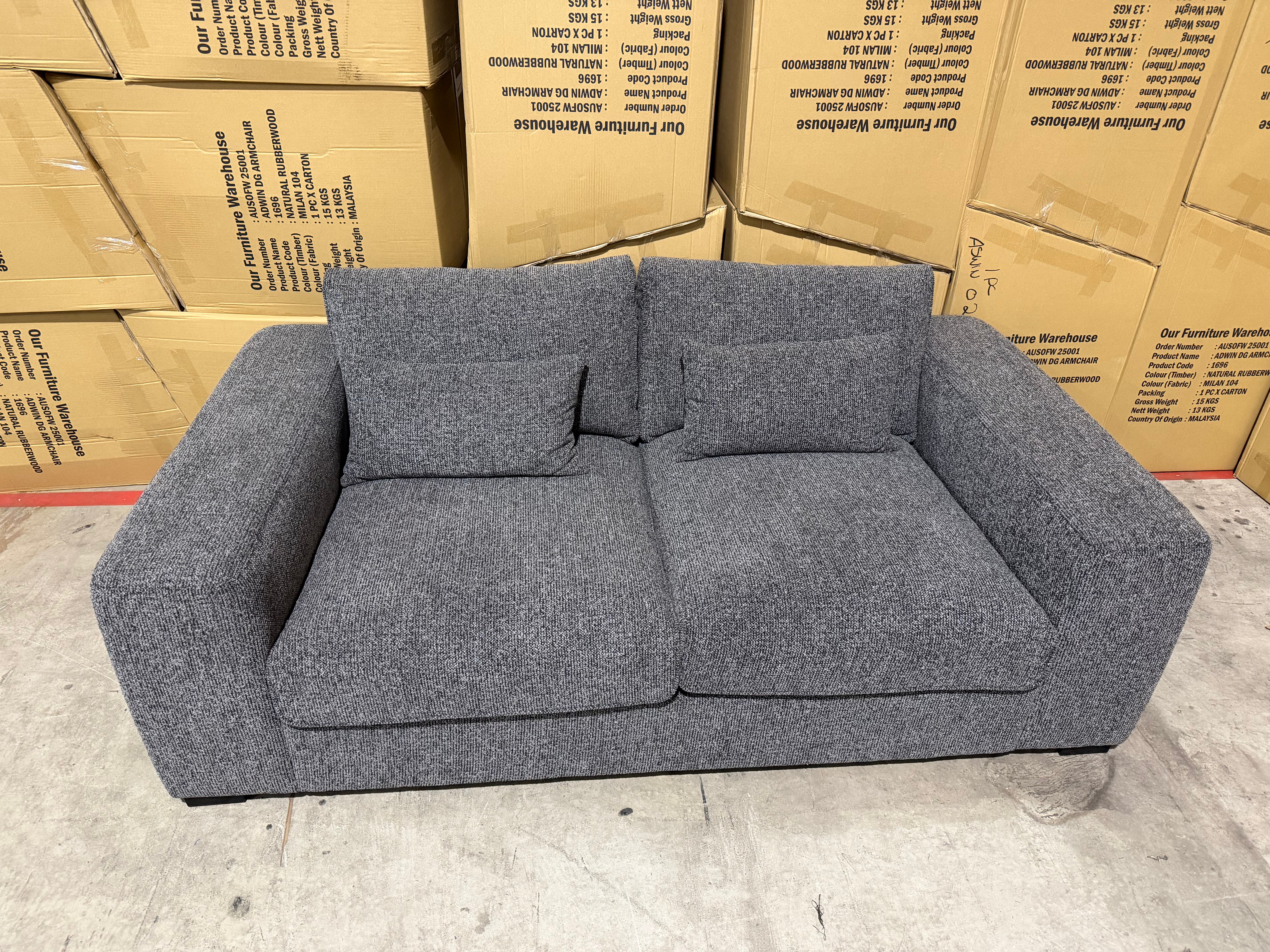 Marcell 2 Seater Sofa Graphite