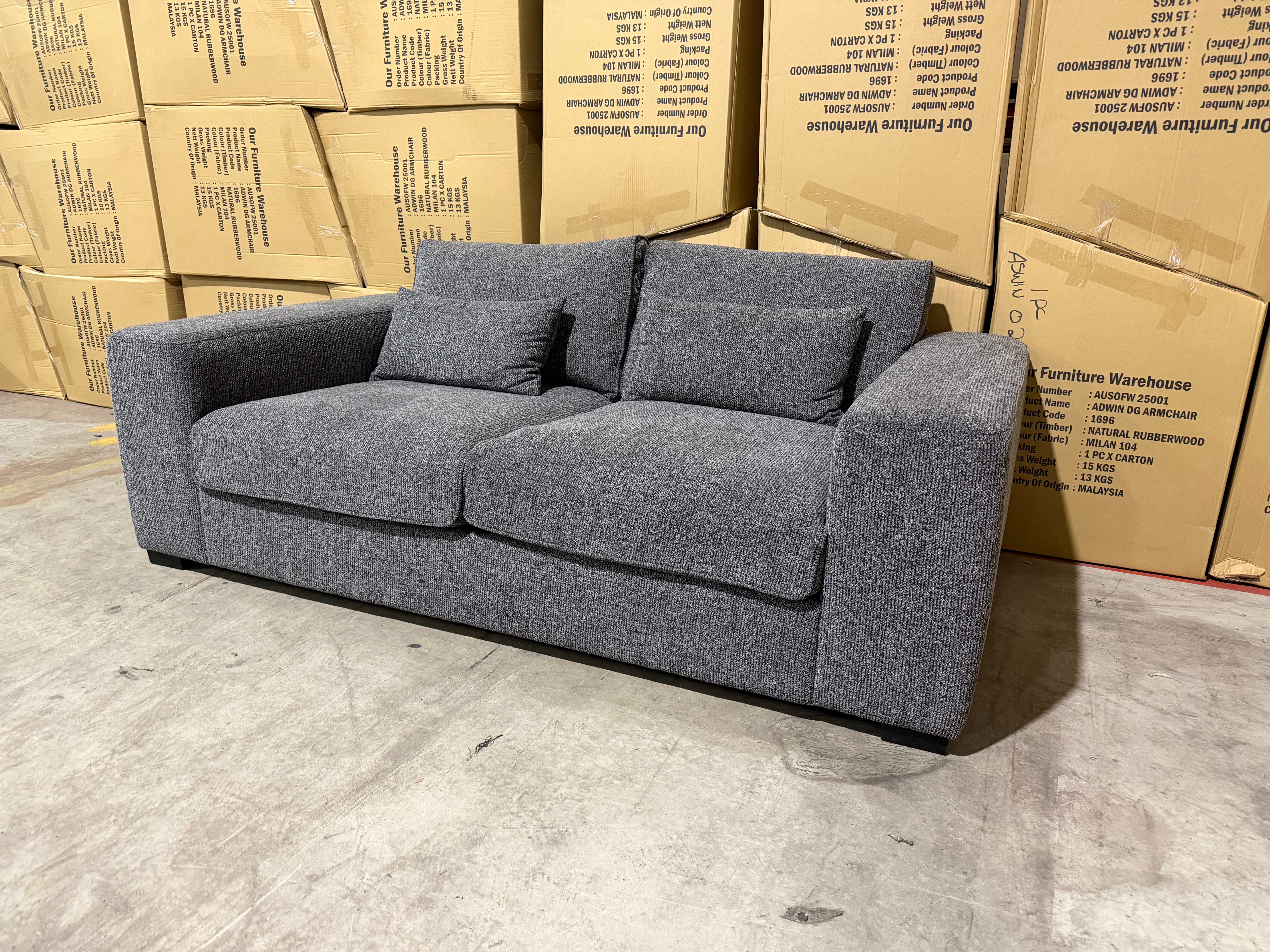 Marcell 2 Seater Sofa Graphite
