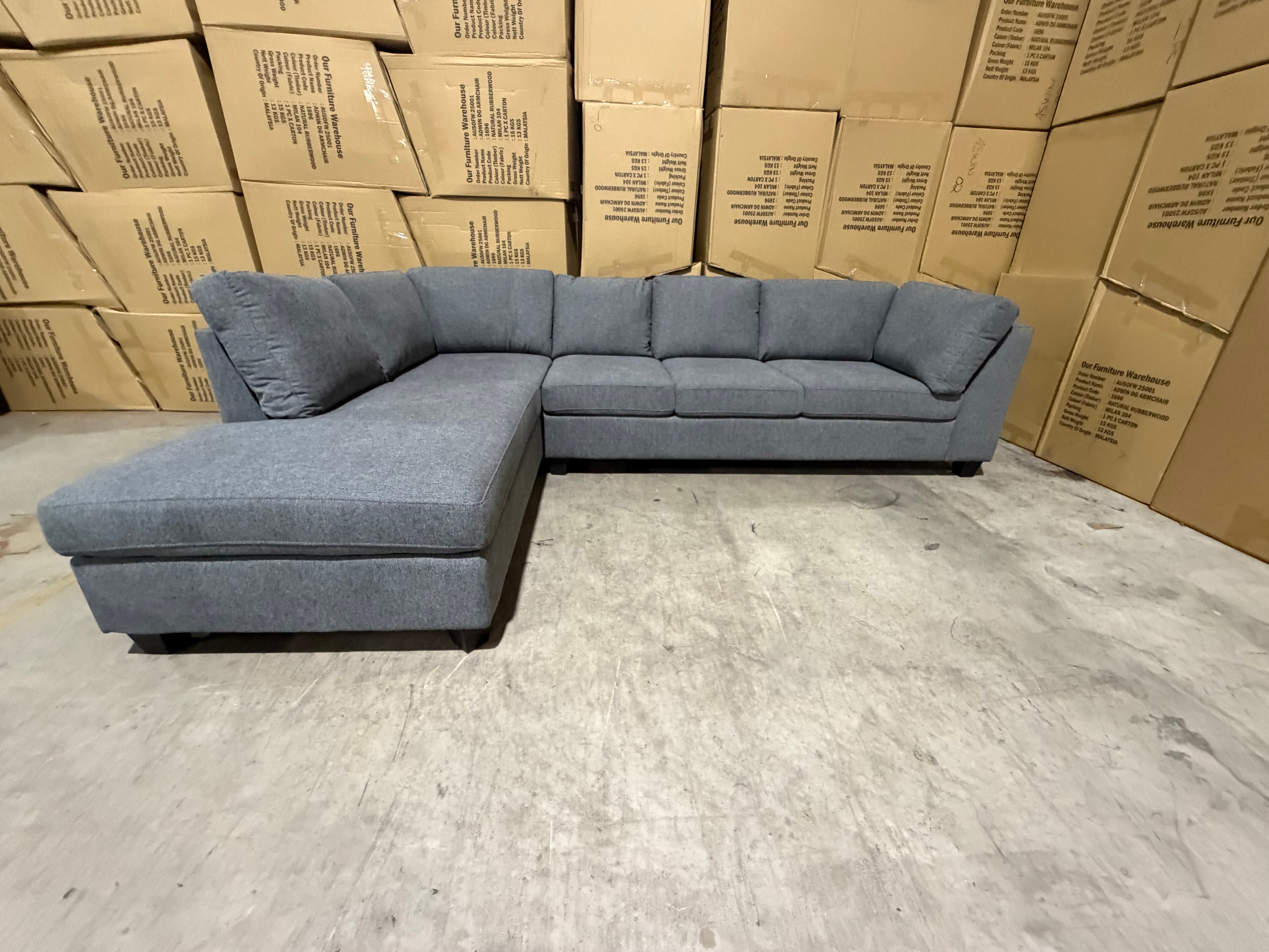 Marlow LHF chaise lounge Dark Grey