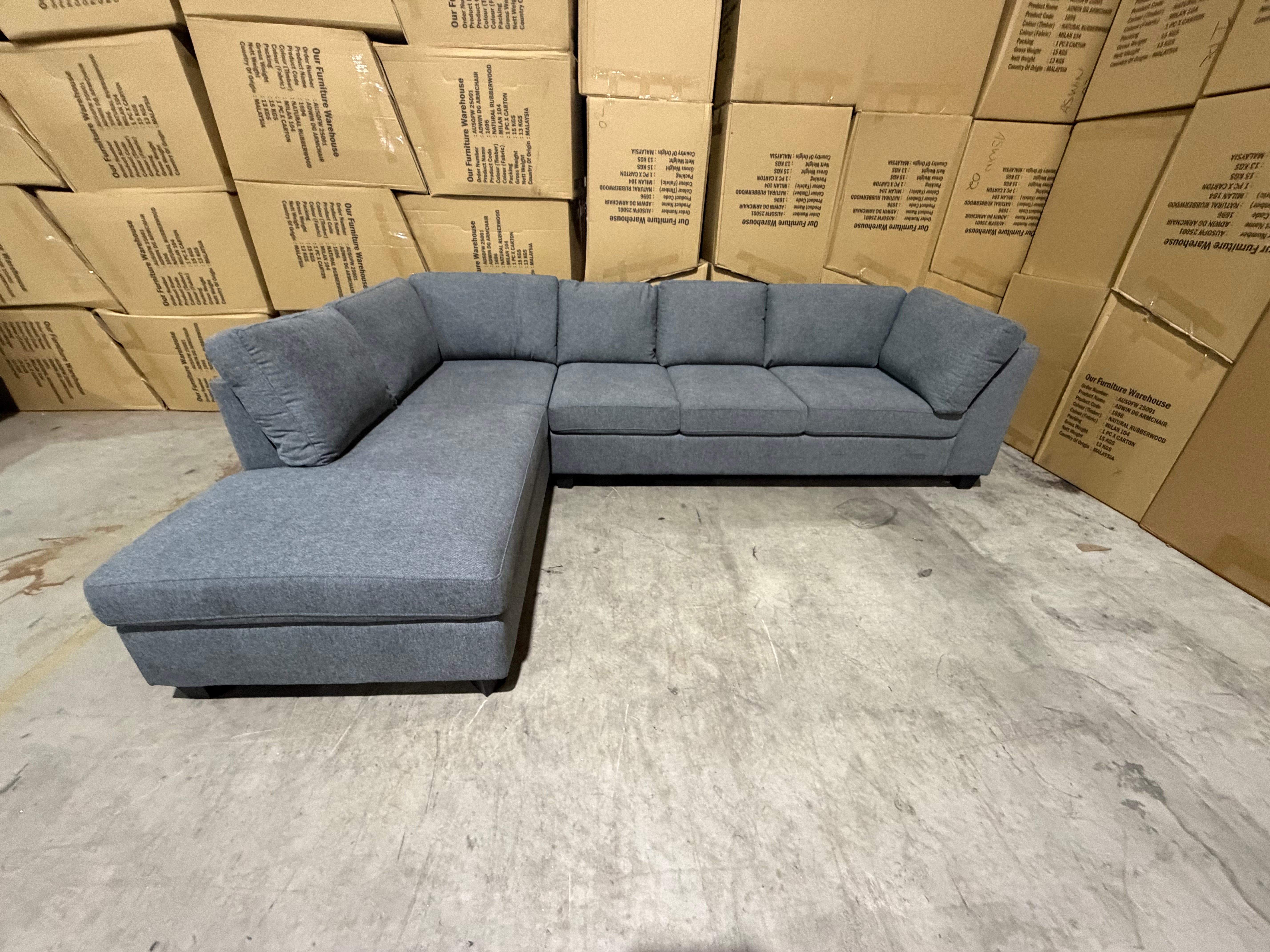 Marlow LHF chaise lounge Dark Grey