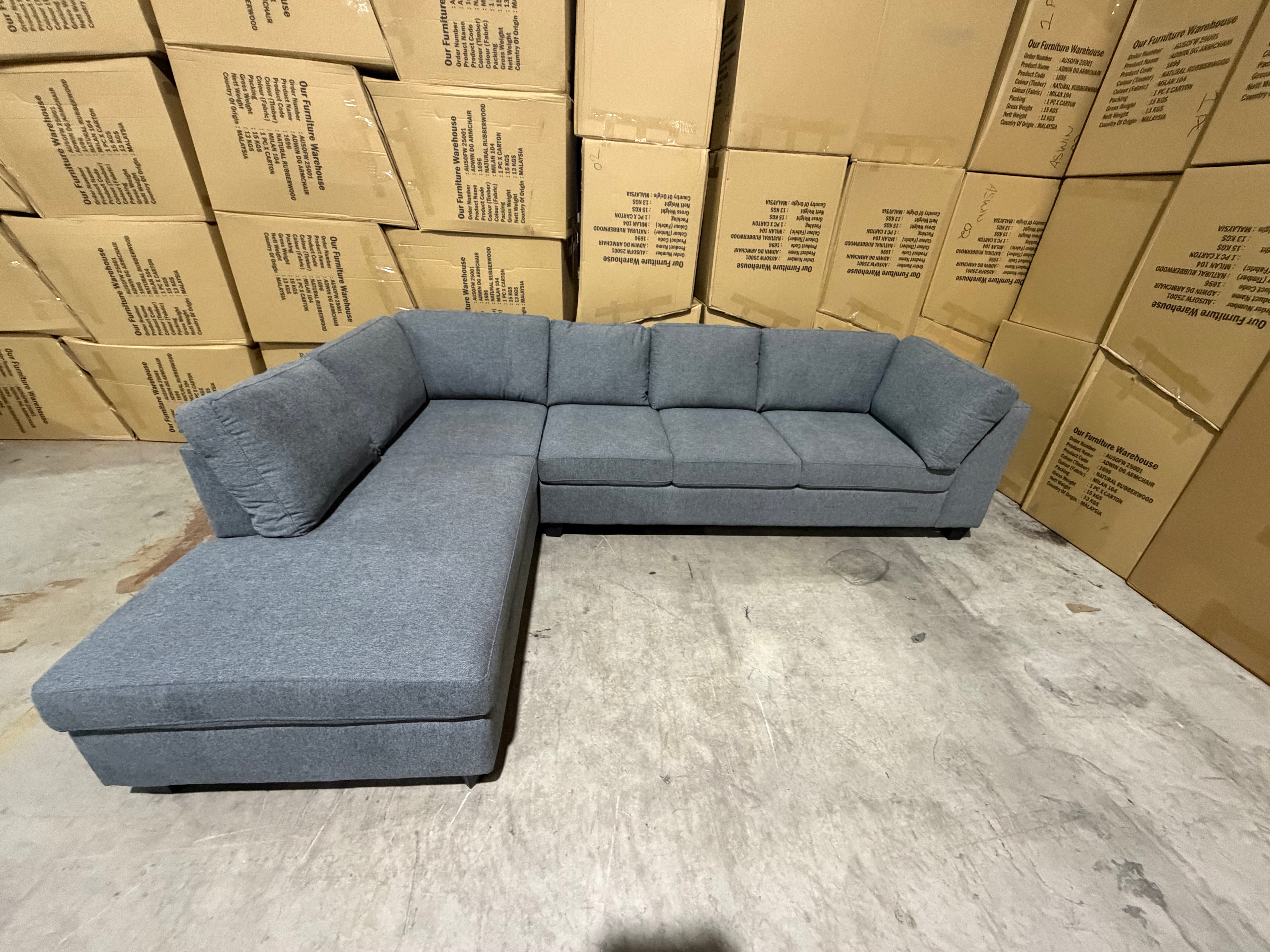 Marlow LHF chaise lounge Dark Grey