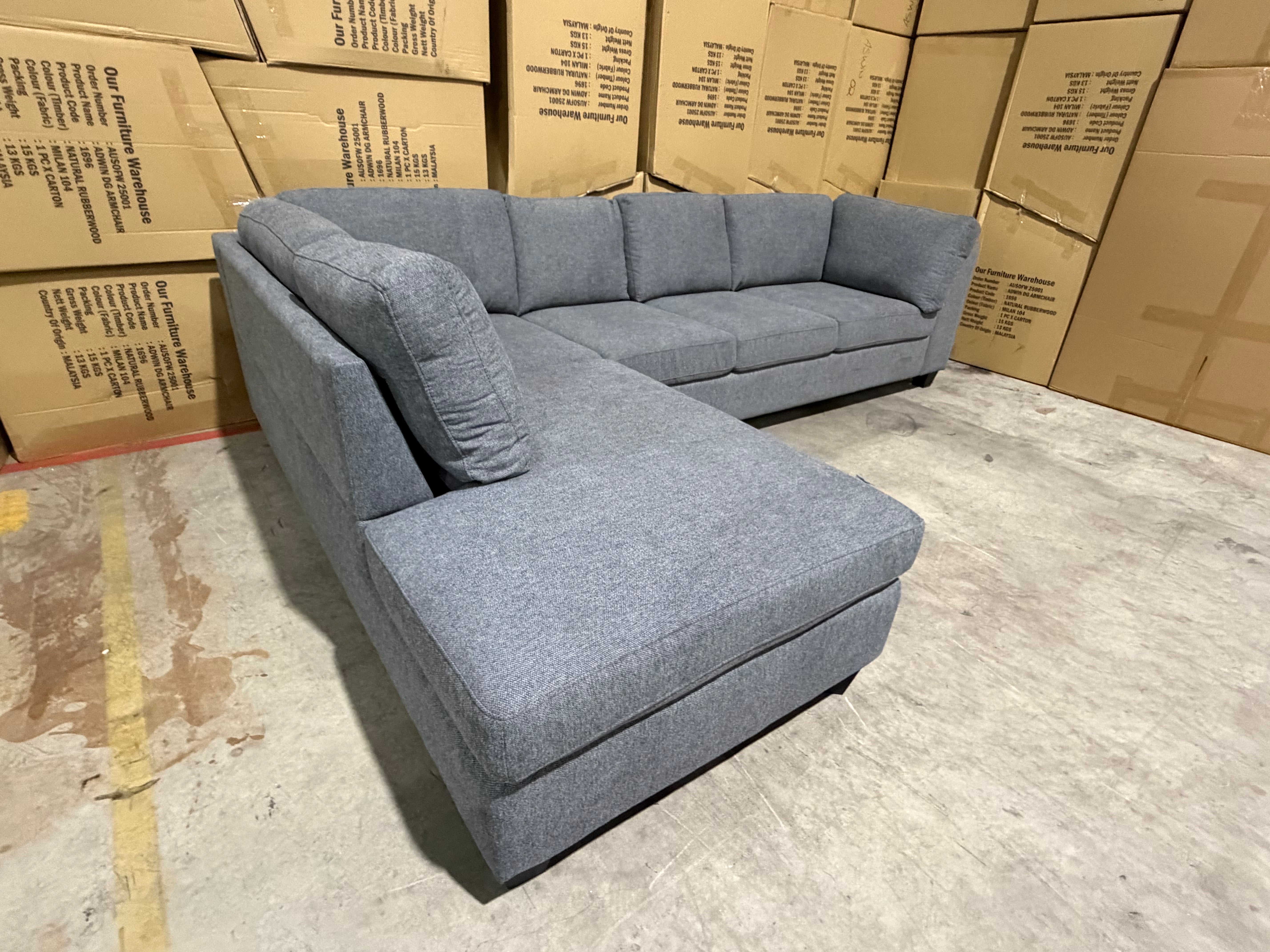 Marlow LHF chaise lounge Dark Grey