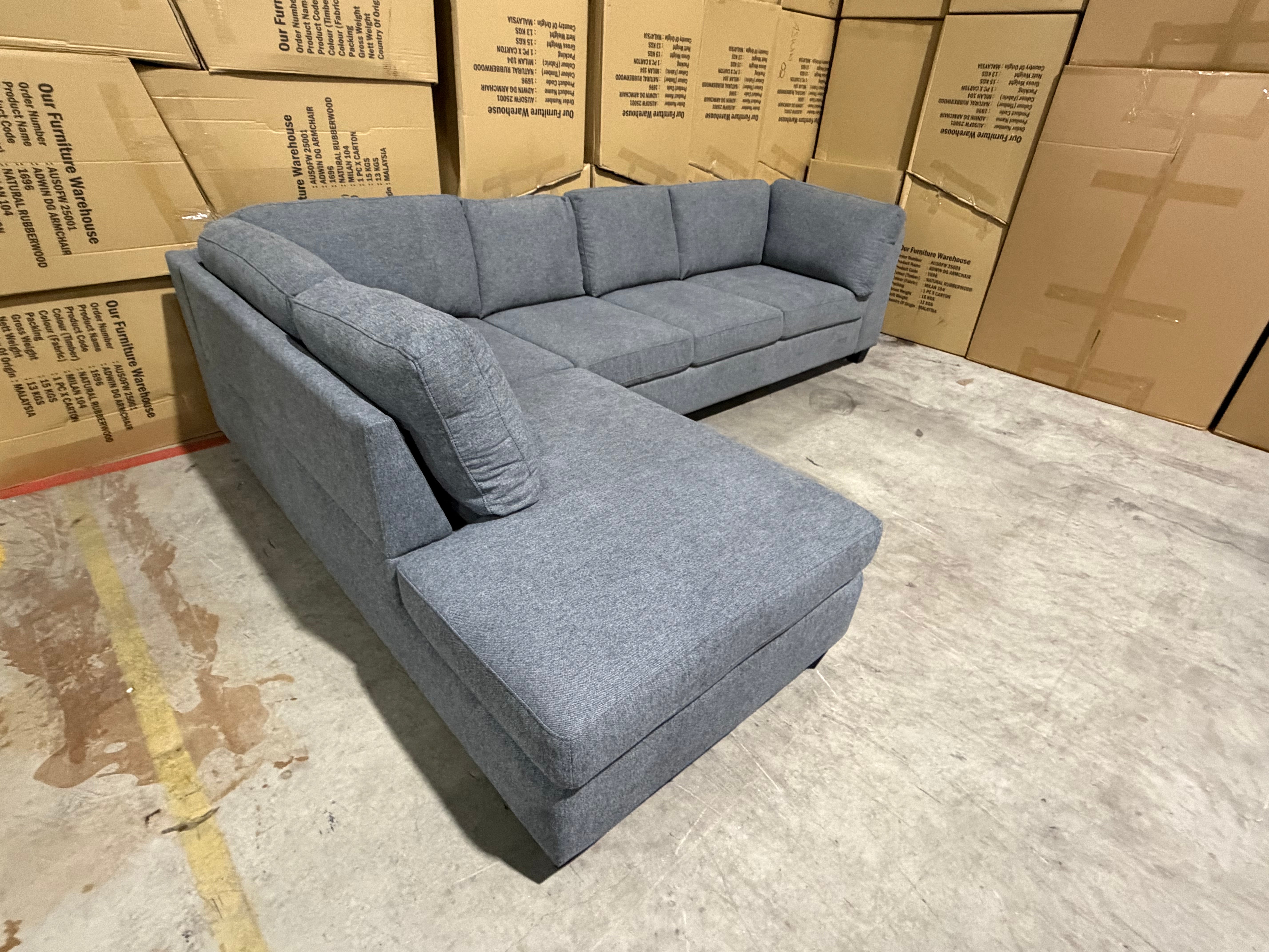 Marlow LHF chaise lounge Dark Grey