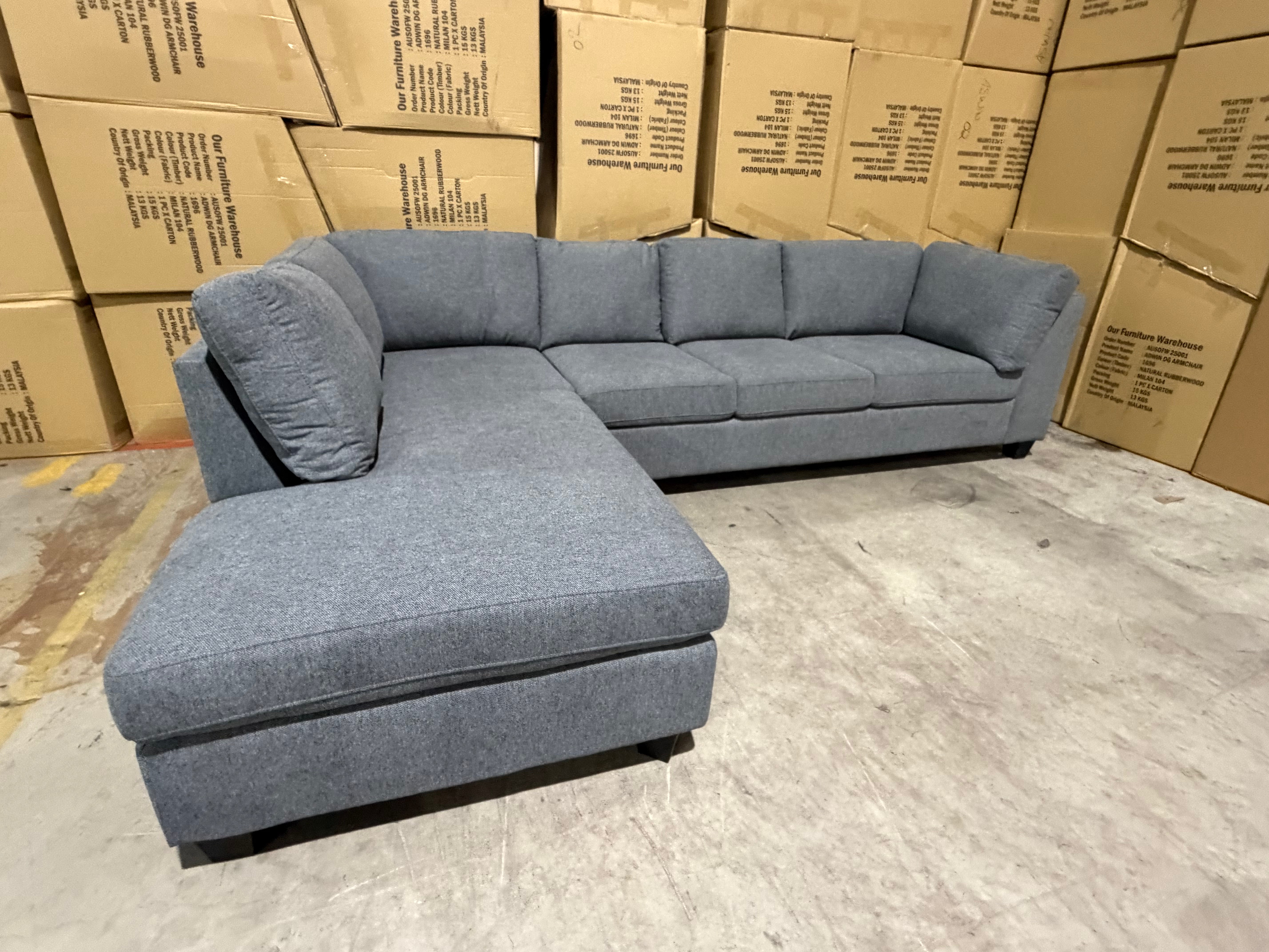 Marlow LHF chaise lounge Dark Grey