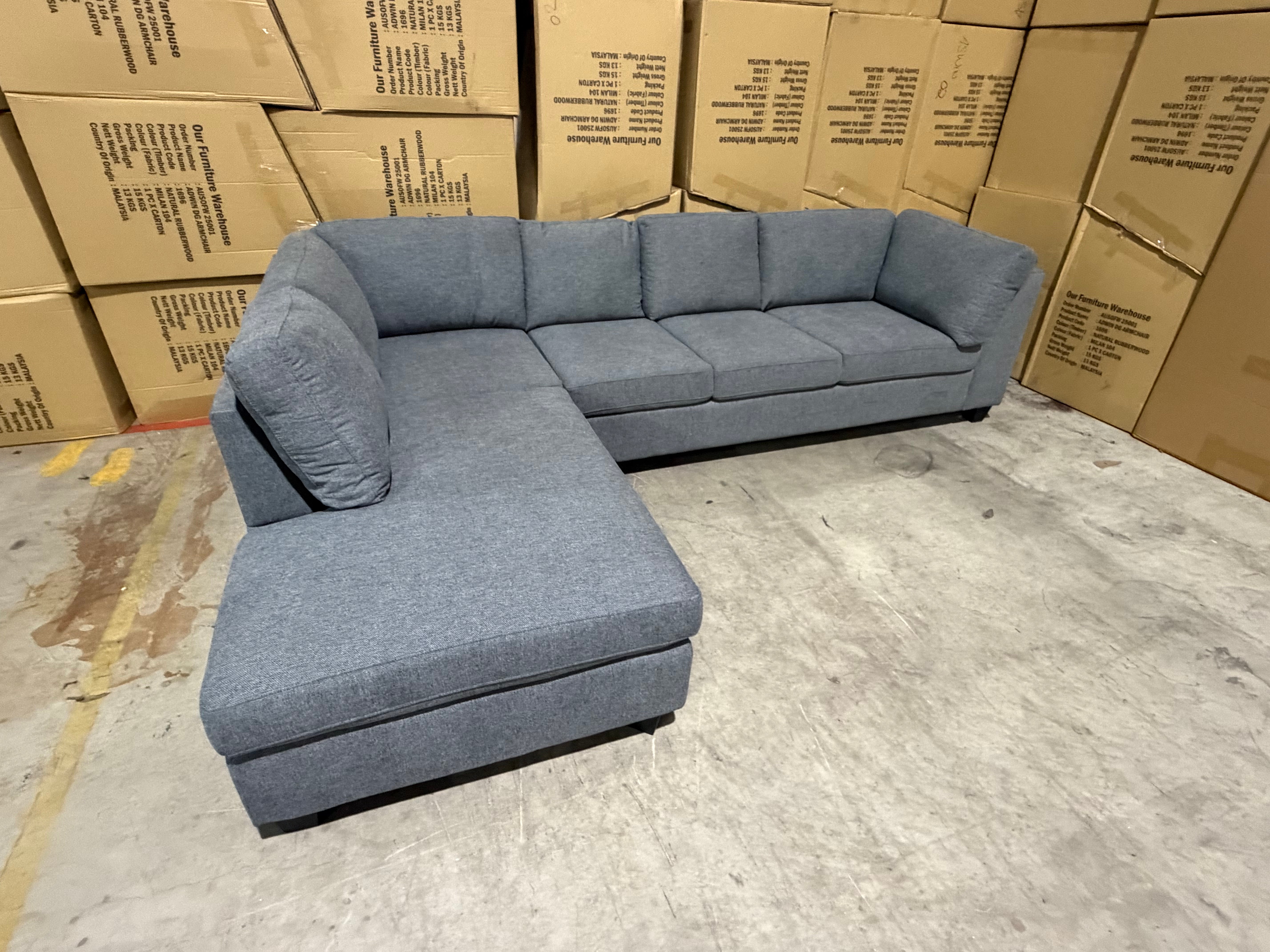 Marlow LHF chaise lounge Dark Grey