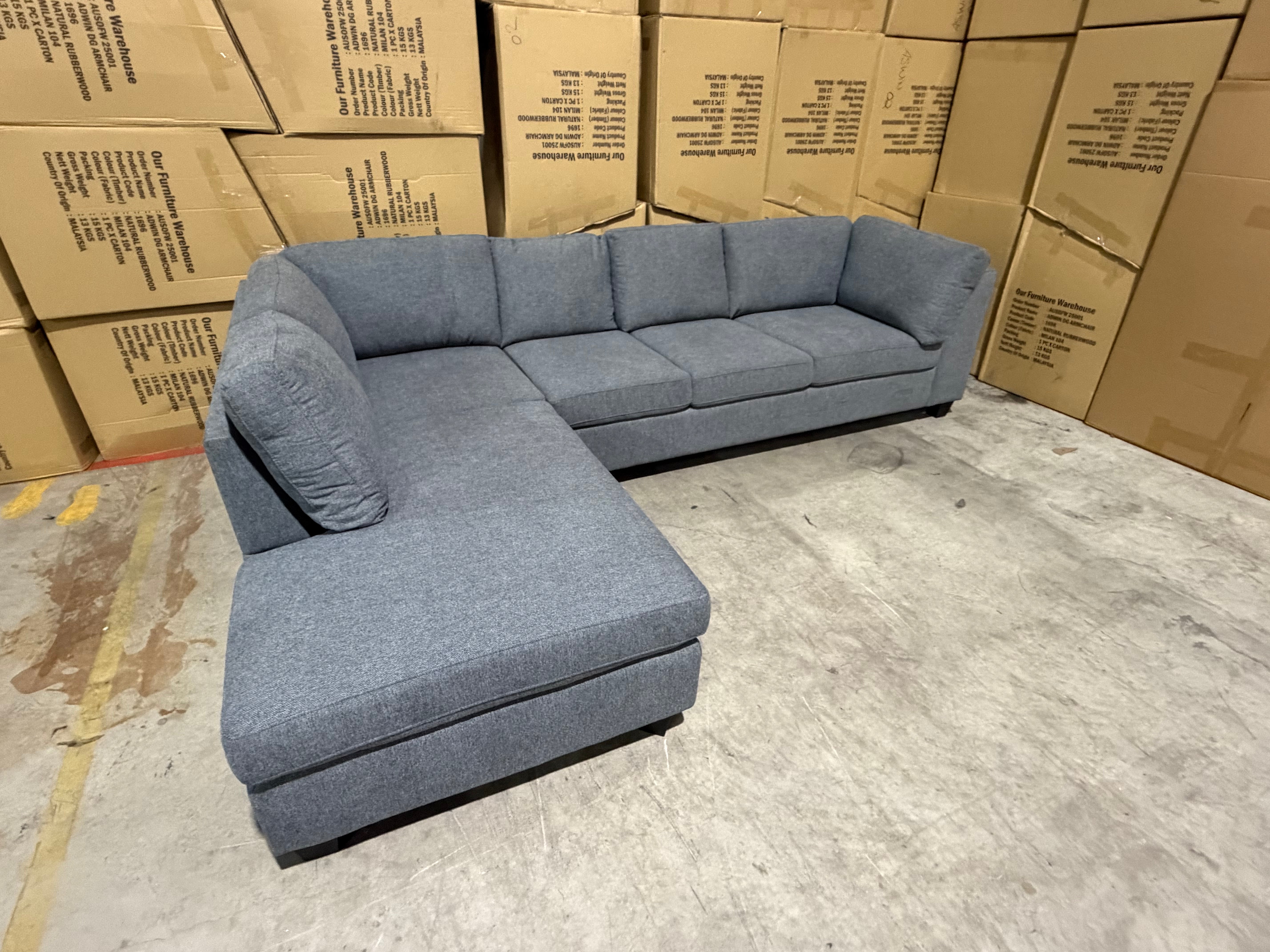 Marlow LHF chaise lounge Dark Grey