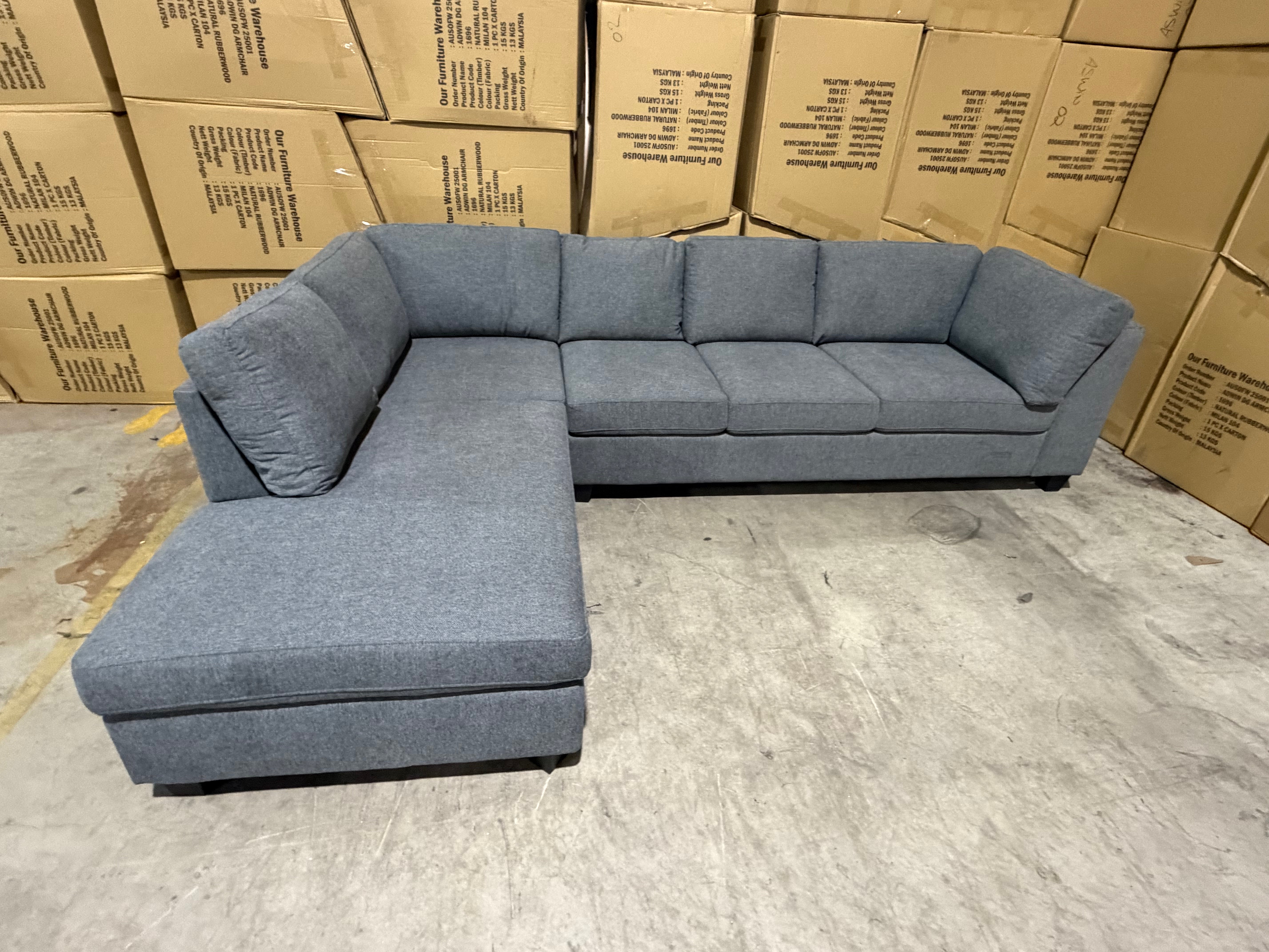 Marlow LHF chaise lounge Dark Grey