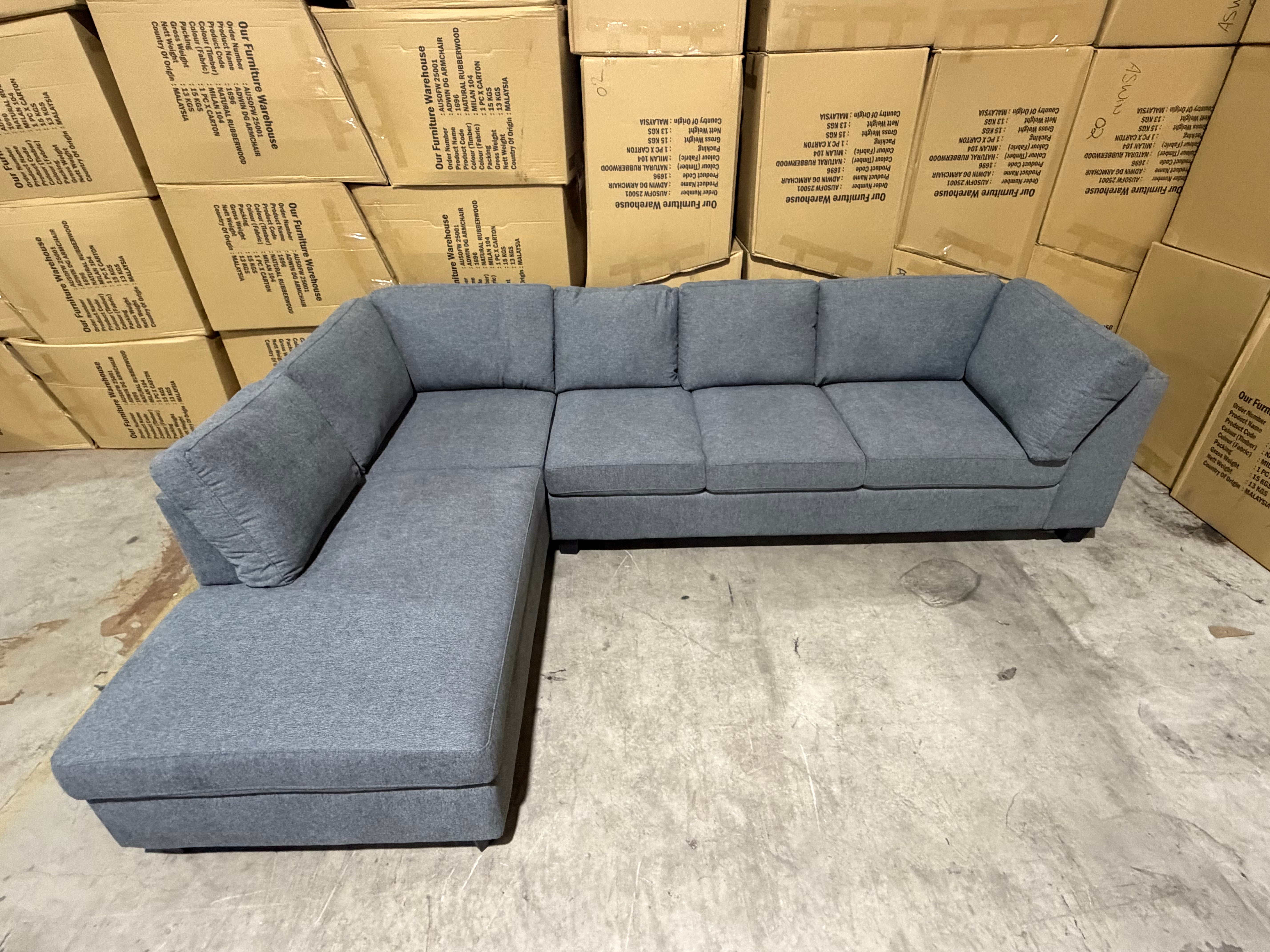 Marlow LHF chaise lounge Dark Grey