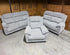 Pilot 3+2+1 Electric Recliners In Fifty Shades Light Grey